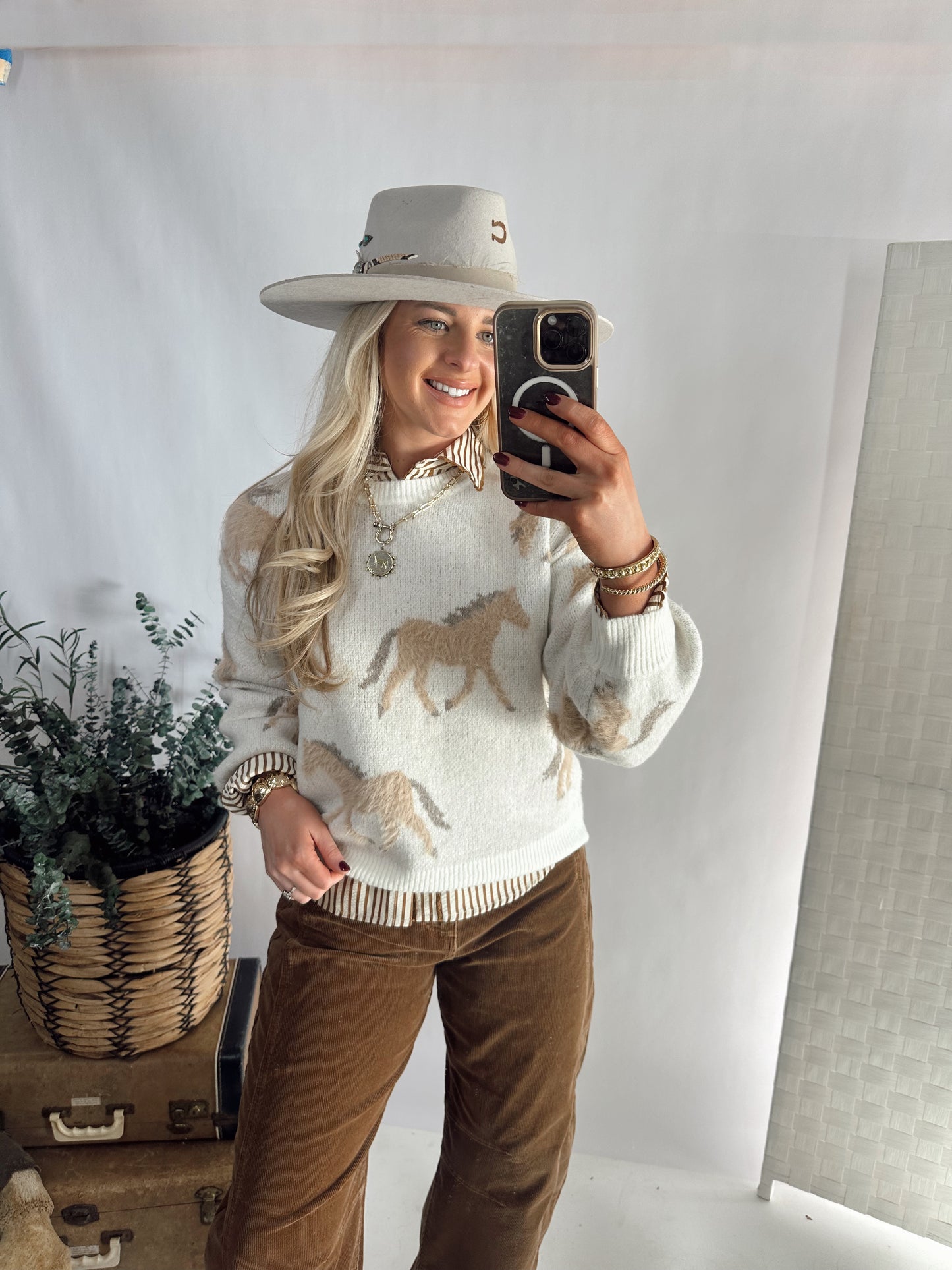 Galloping Horses Sweater