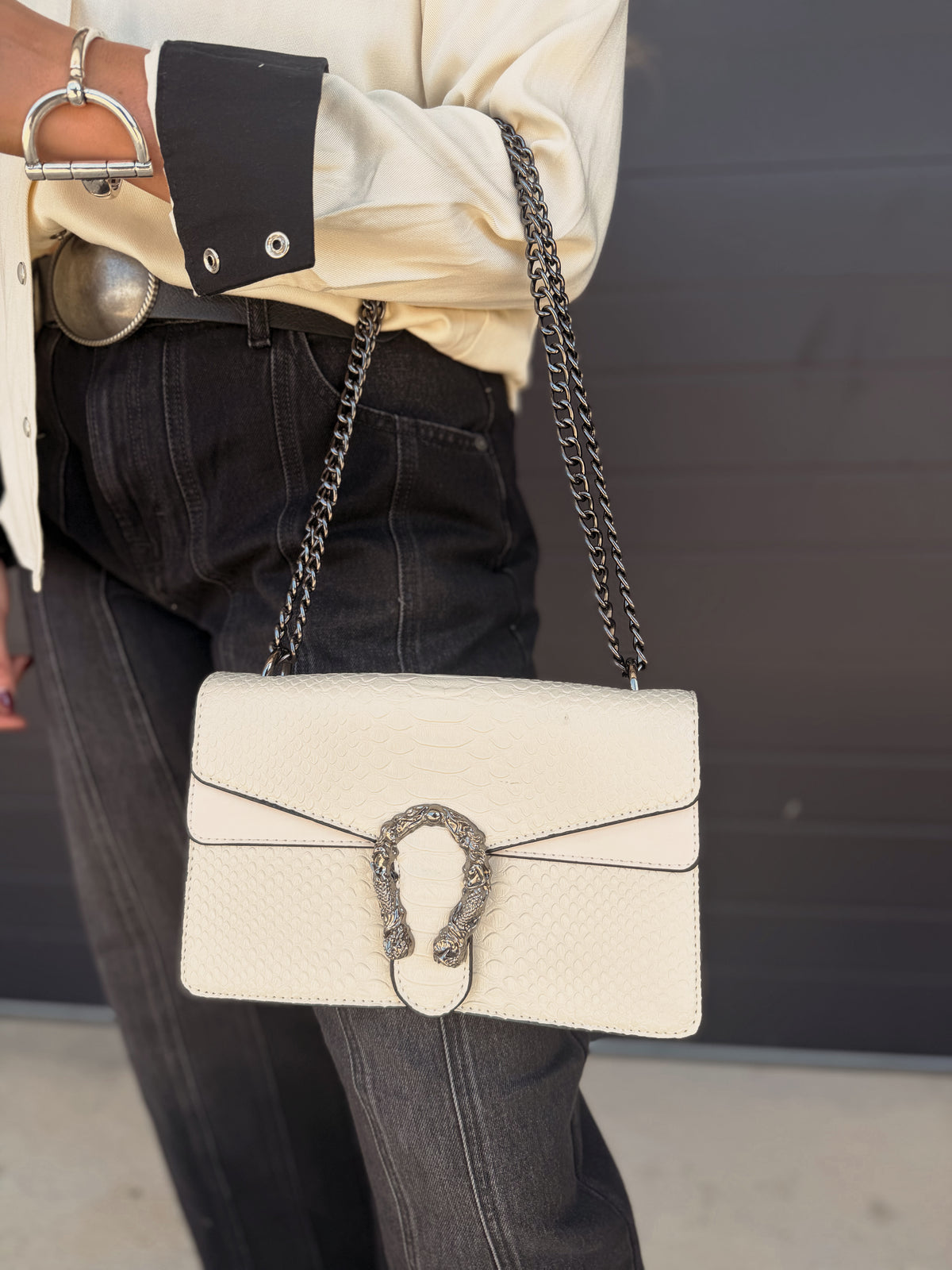 Harley Horseshoe Handbag *Beige