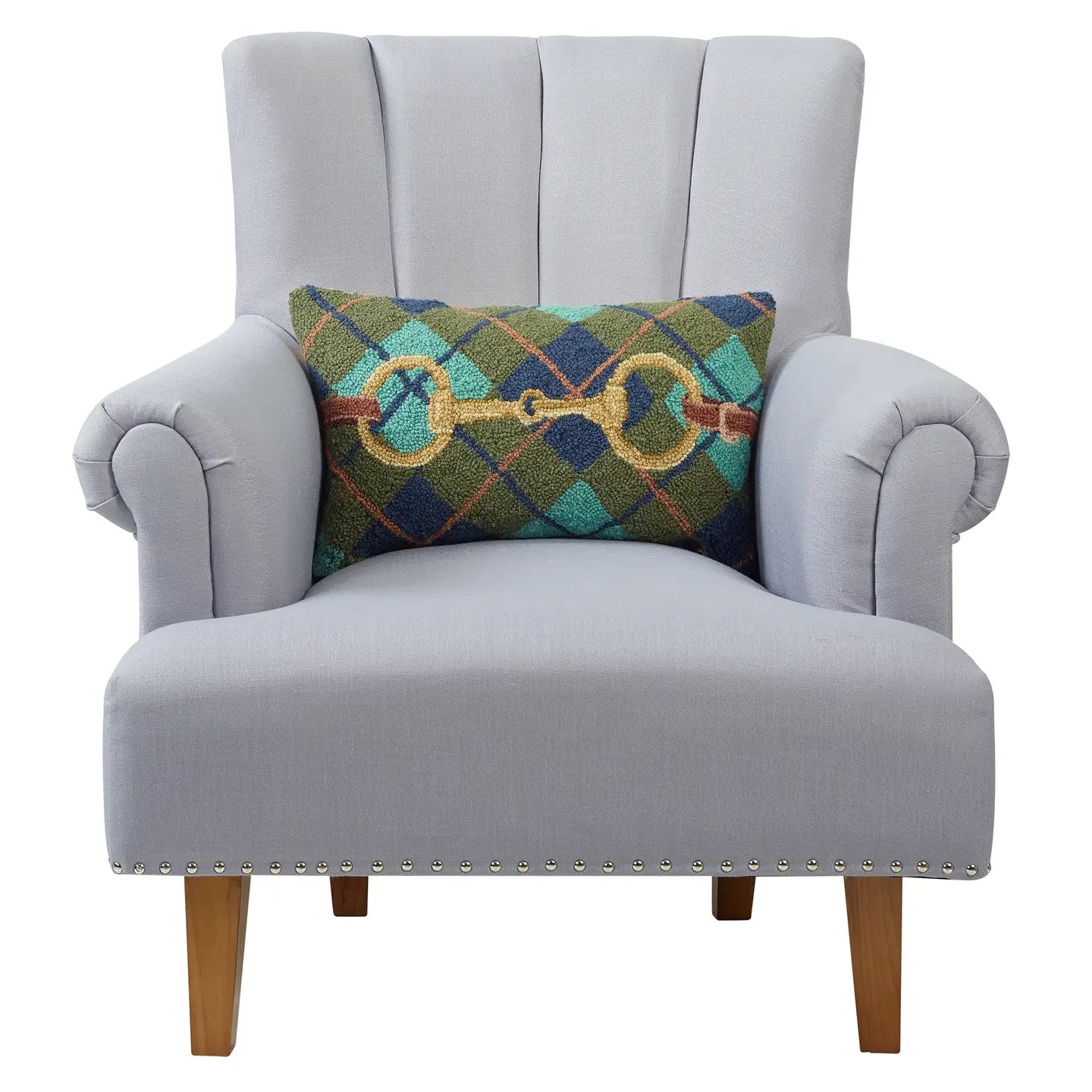 Gingham Bit Hook Pillow