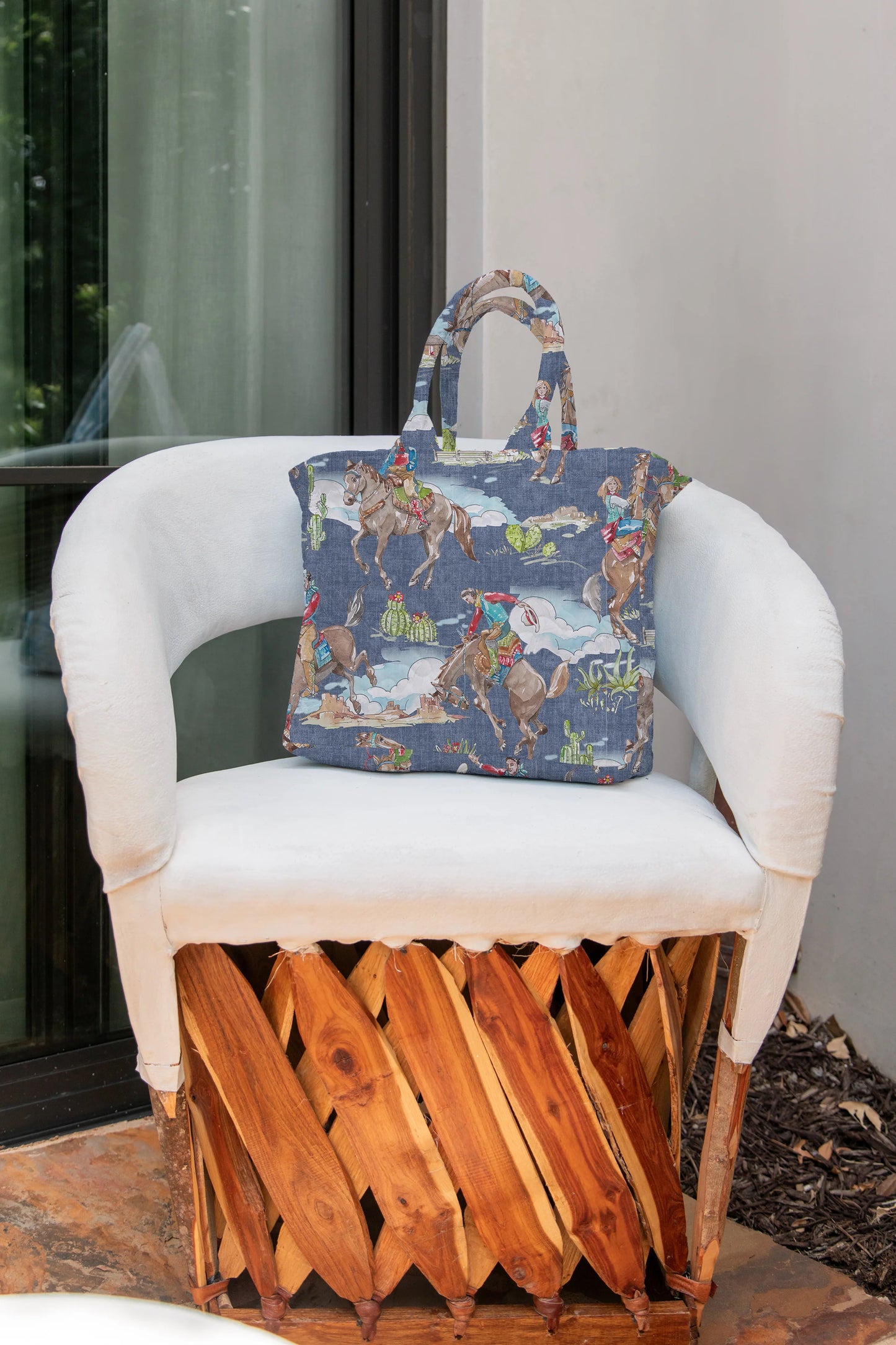 Birdie Chambray Quilted Handbag