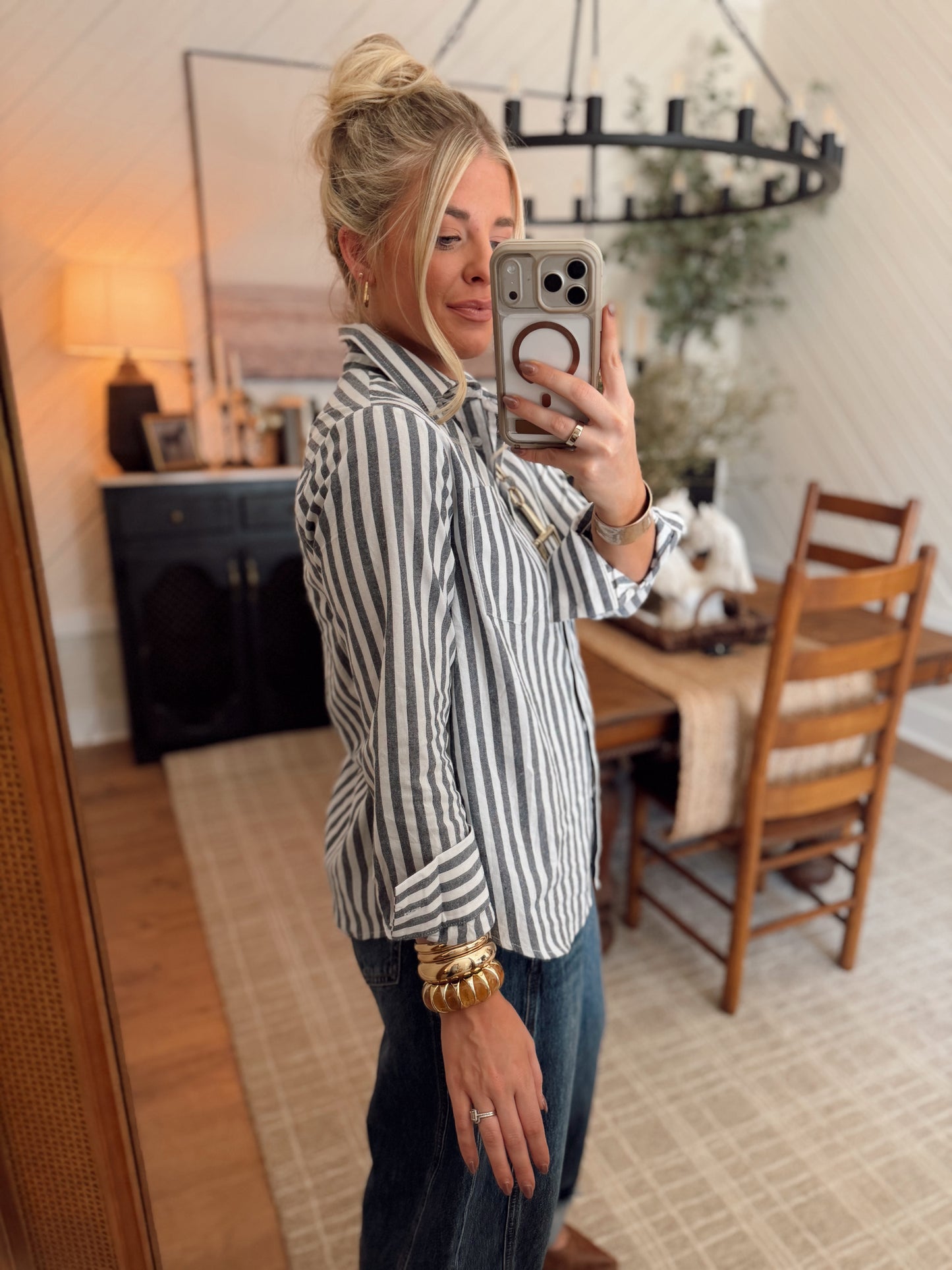Sonny Striped Top *Navy