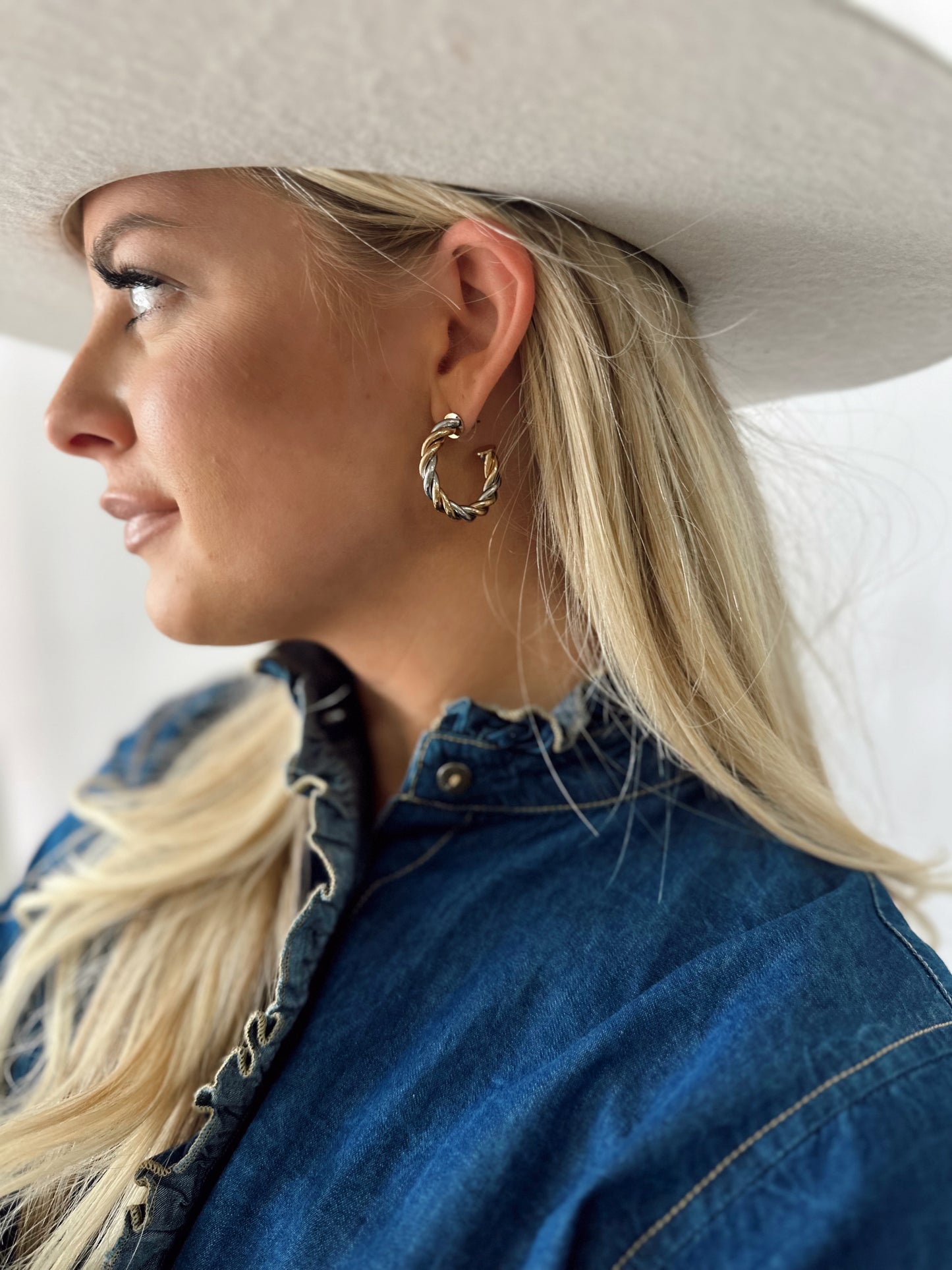 Abby Earrings | 18K Two Tone Plated