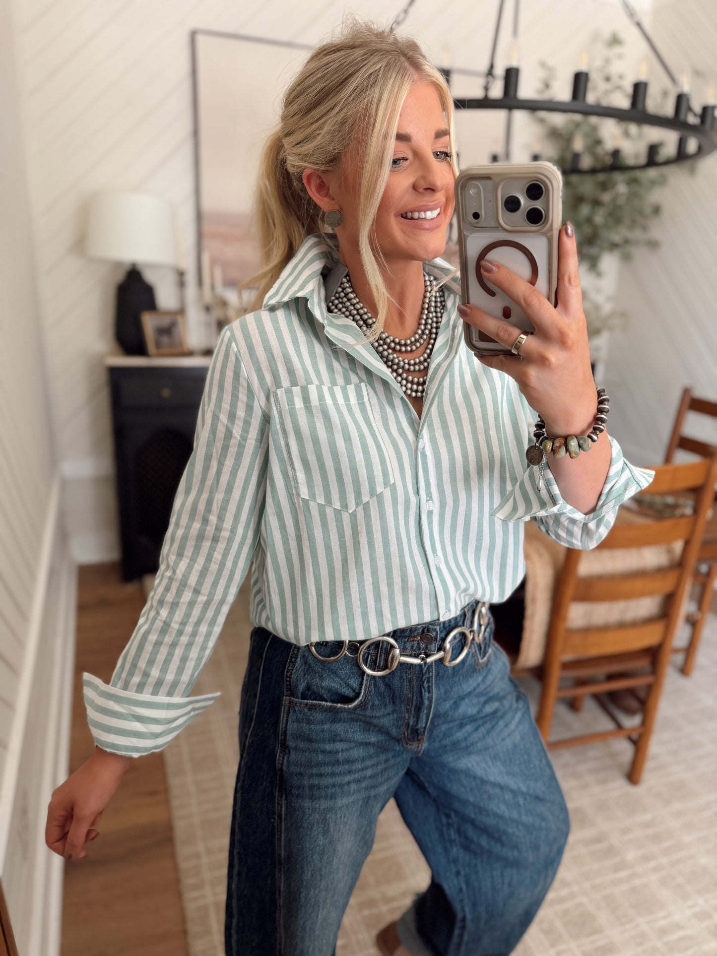 Sonny Striped Top *Sage