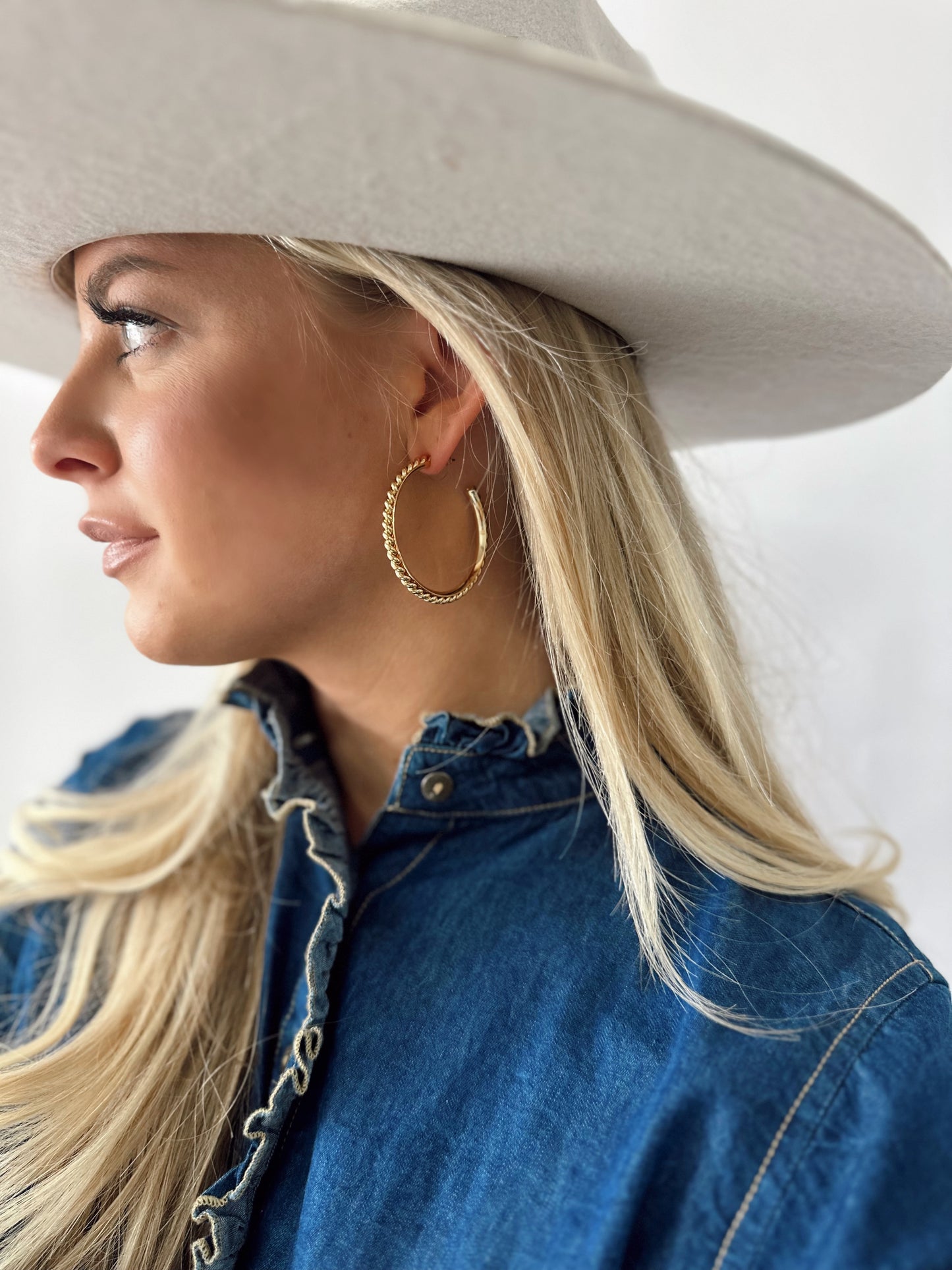 Junie Earrings | 18K Gold Plated Hoop