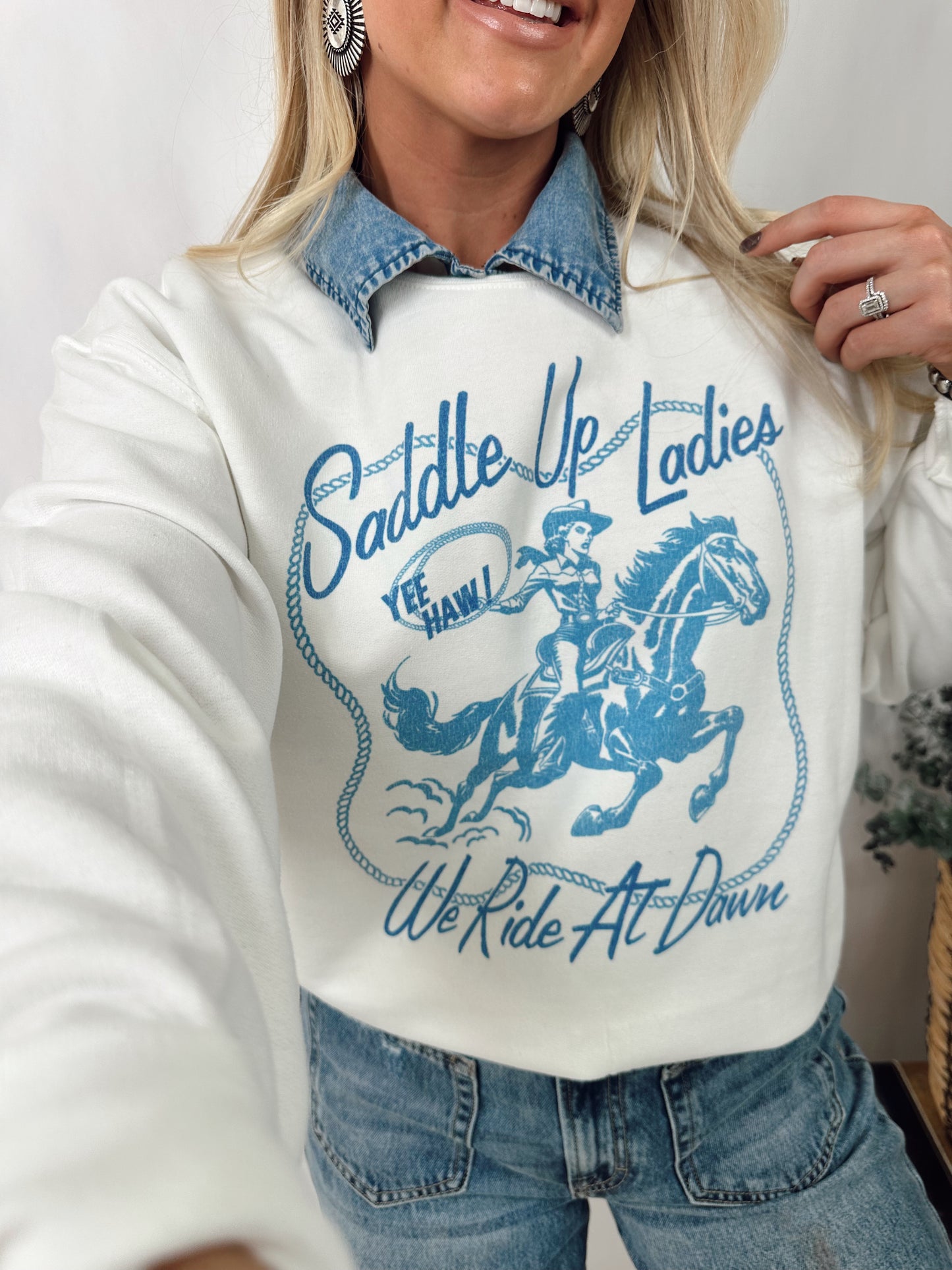 Saddle Up Ladies Sweatshirt