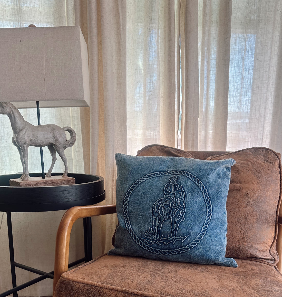 THE DENIM BOSS PILLOW cover