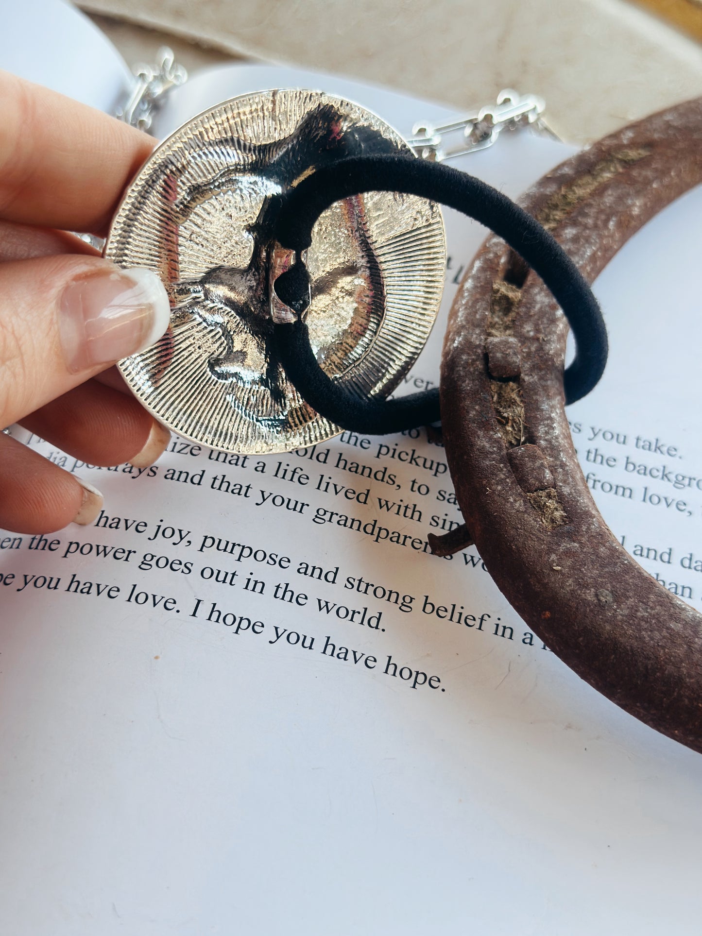 5 Cent Buffalo Hair Tie