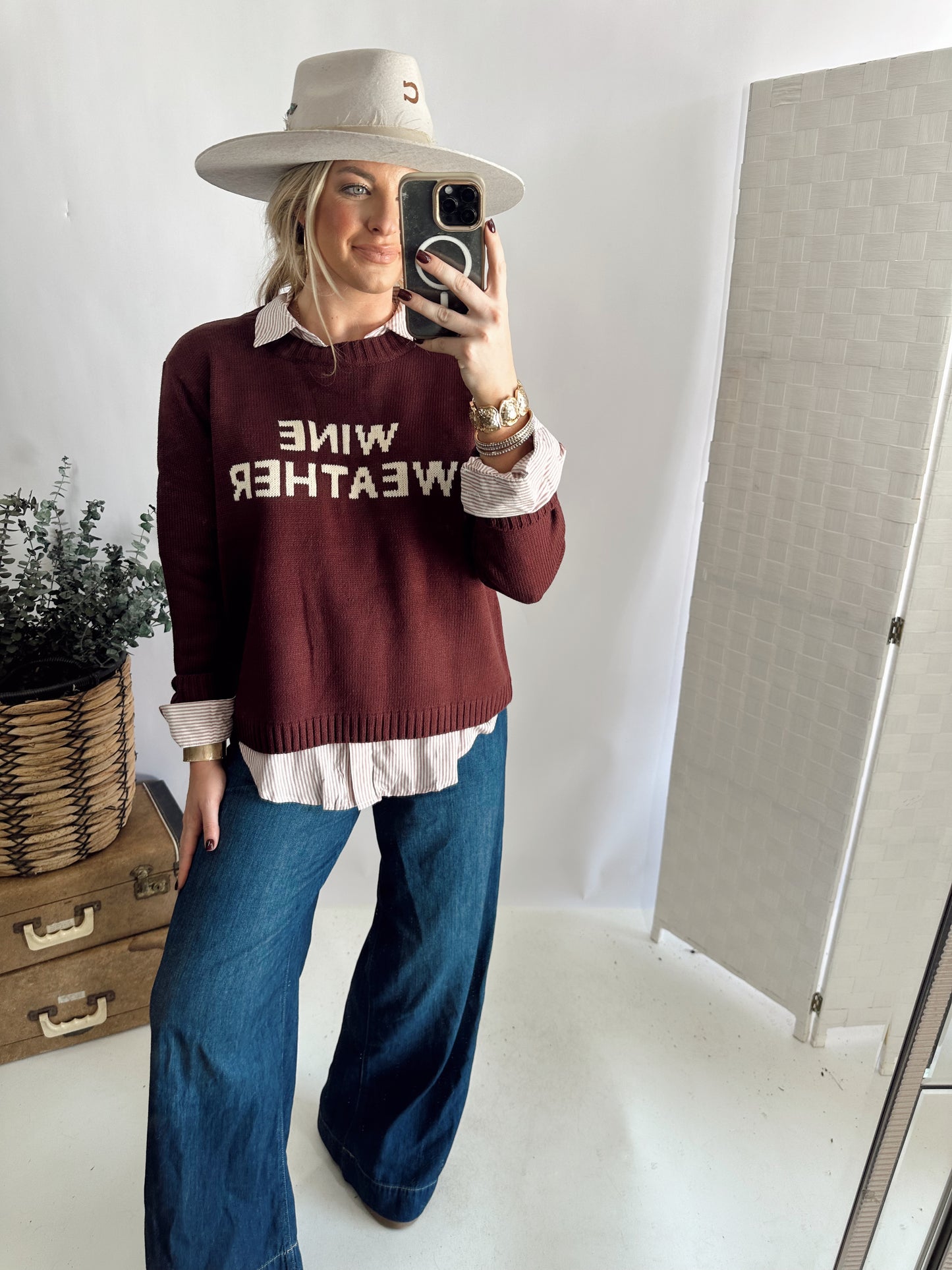 Wine Weather Sweater