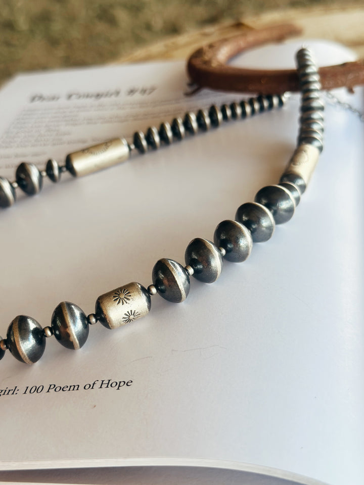 Sterling Silver Handstrung 18” pearl bead Necklace