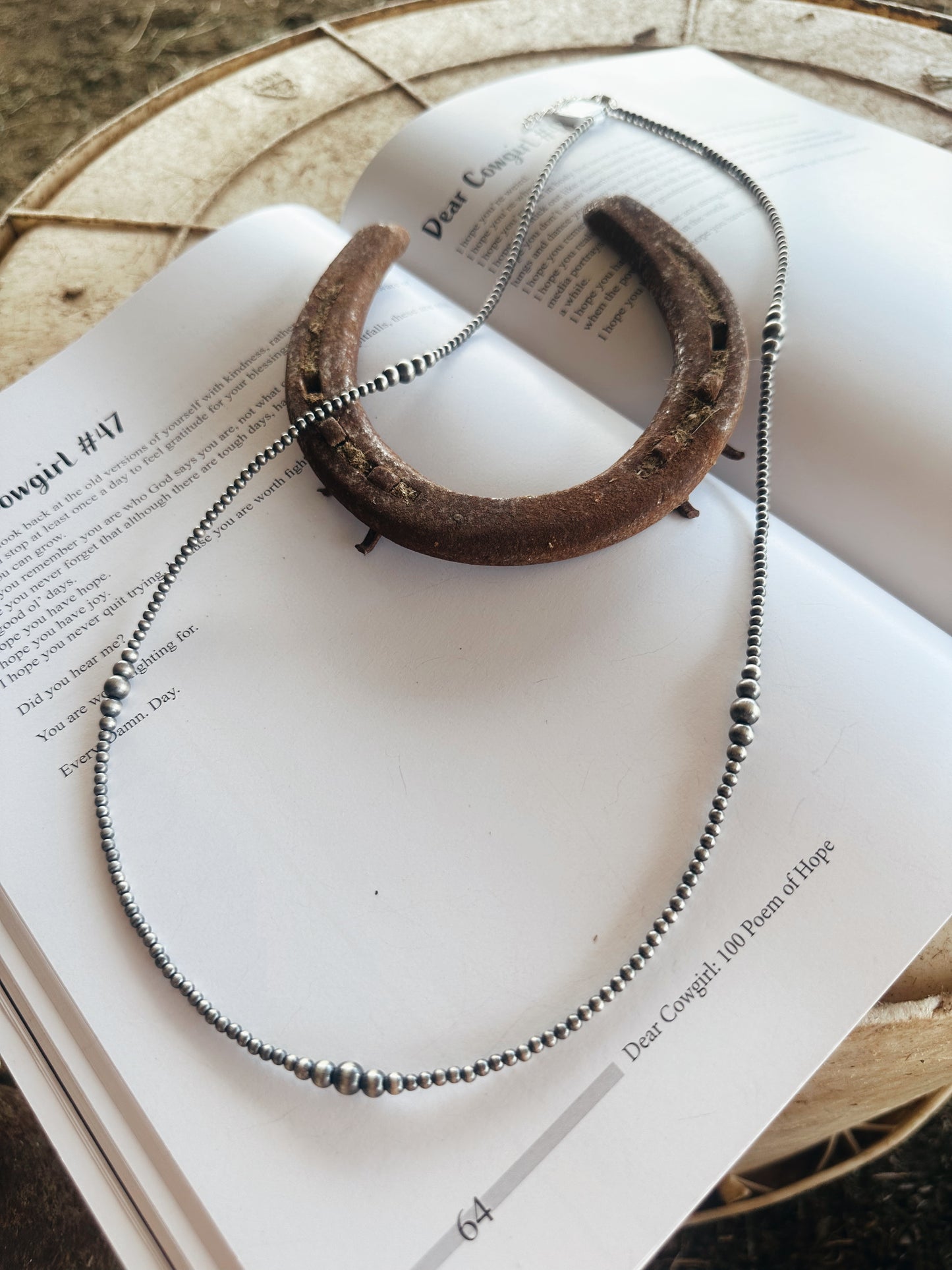 3-6mm Sterling Silver Necklace 30”