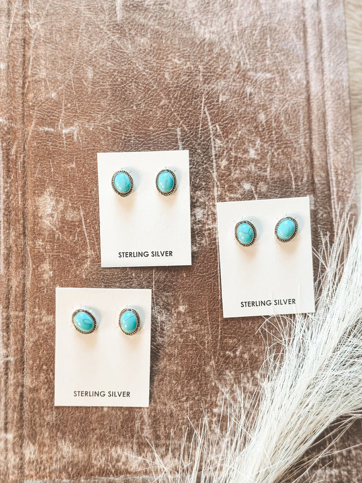 The Patsy Earrings Authentic Turquoise