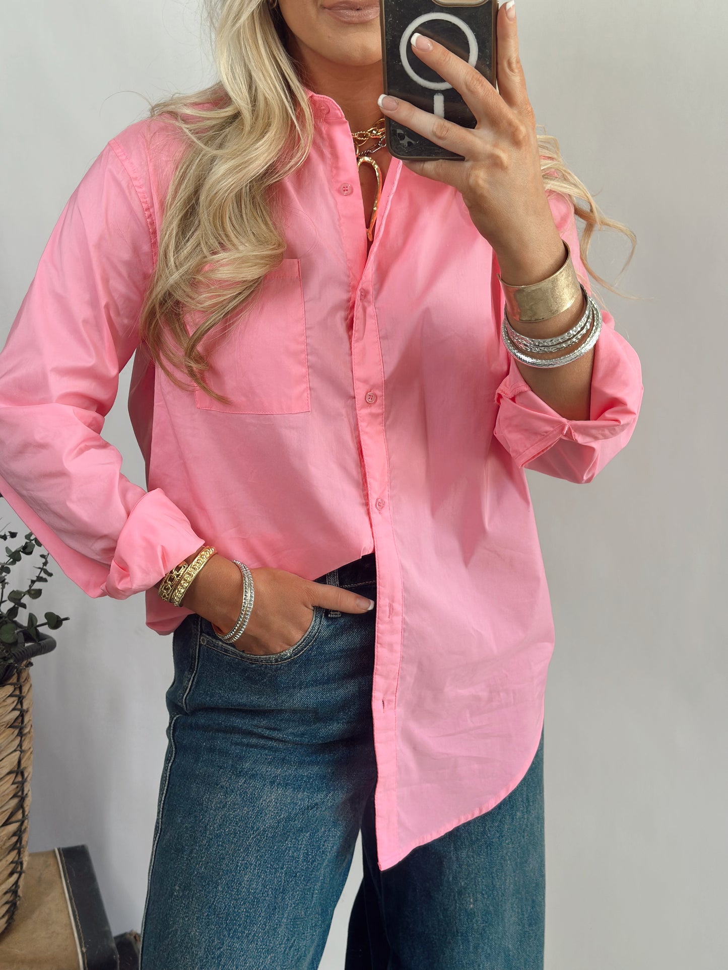 Bentley Button Up *Pink