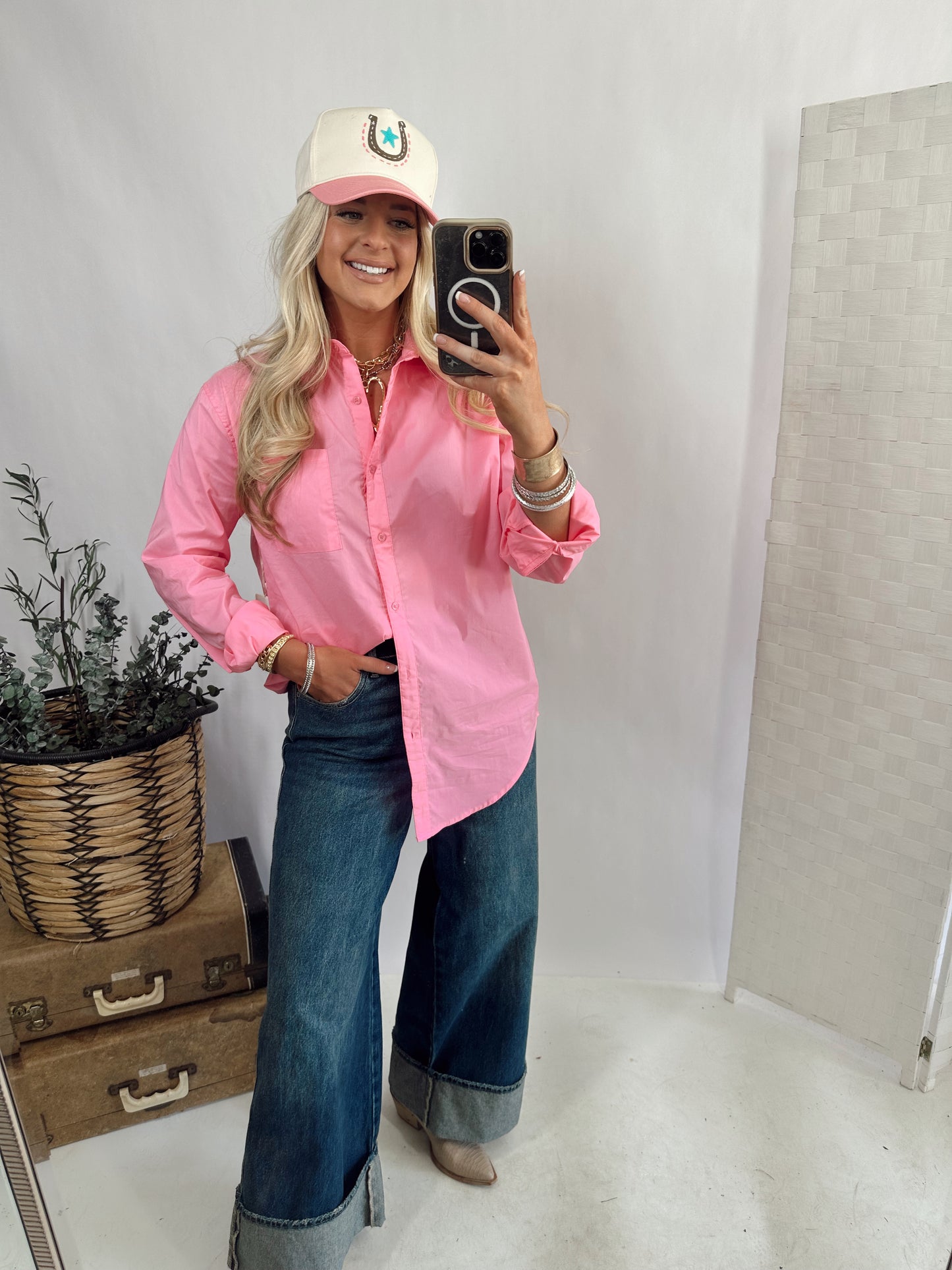 Bentley Button Up *Pink