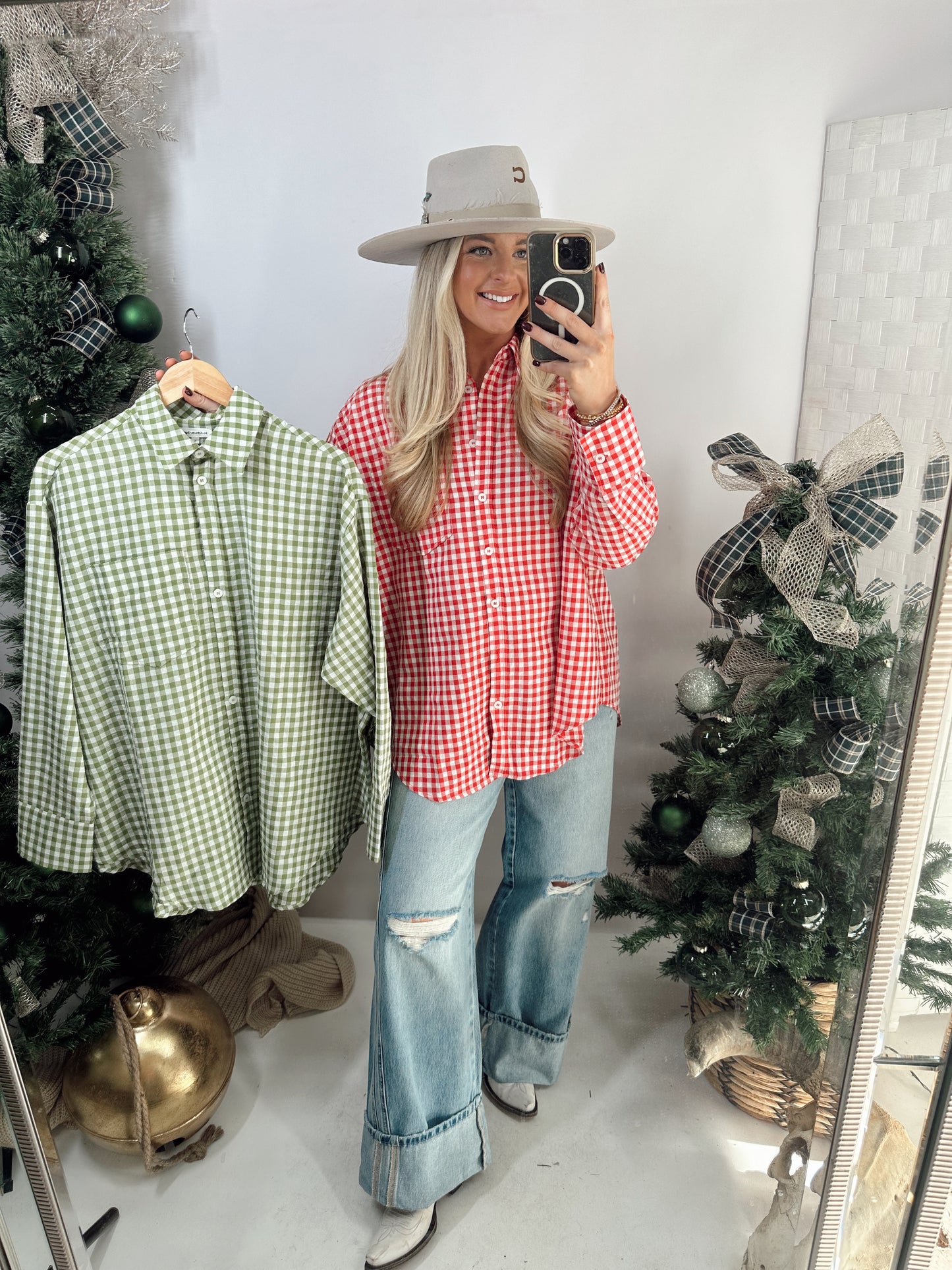 Graham Gingham Shirt *GREEN