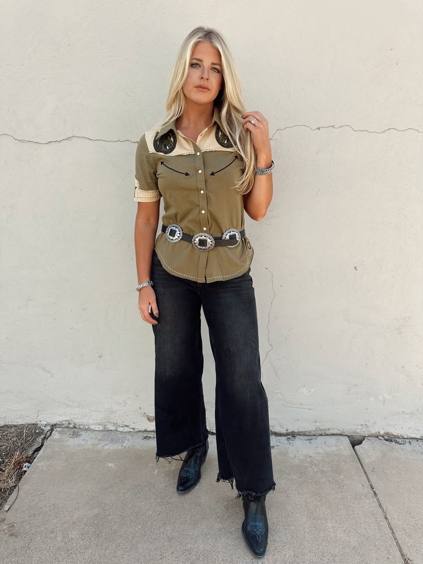 The Brave Horse Button Up