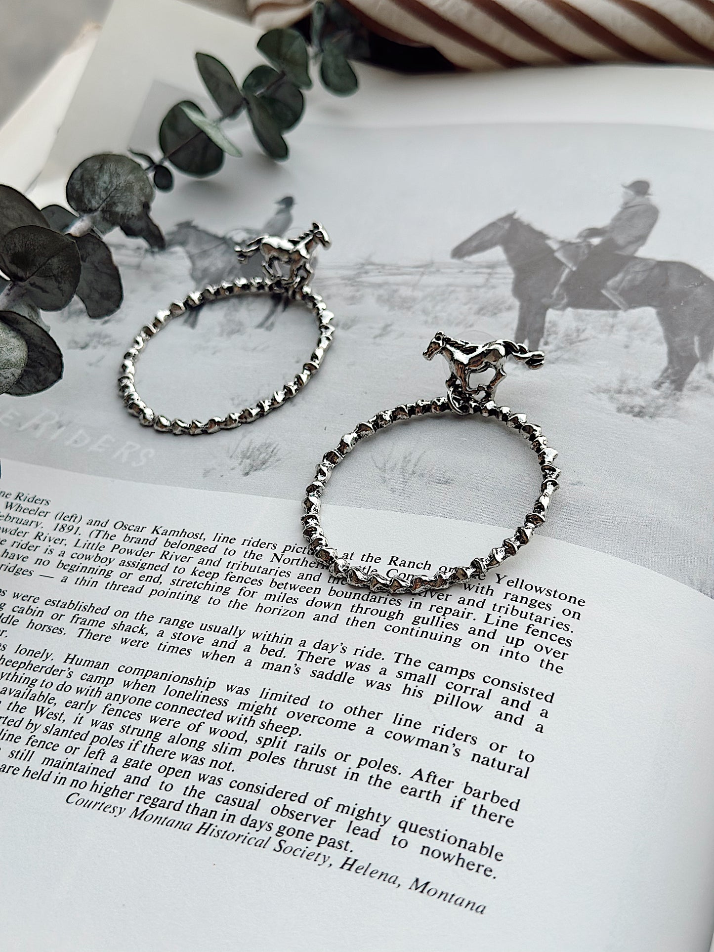 Silver Horses Earrings