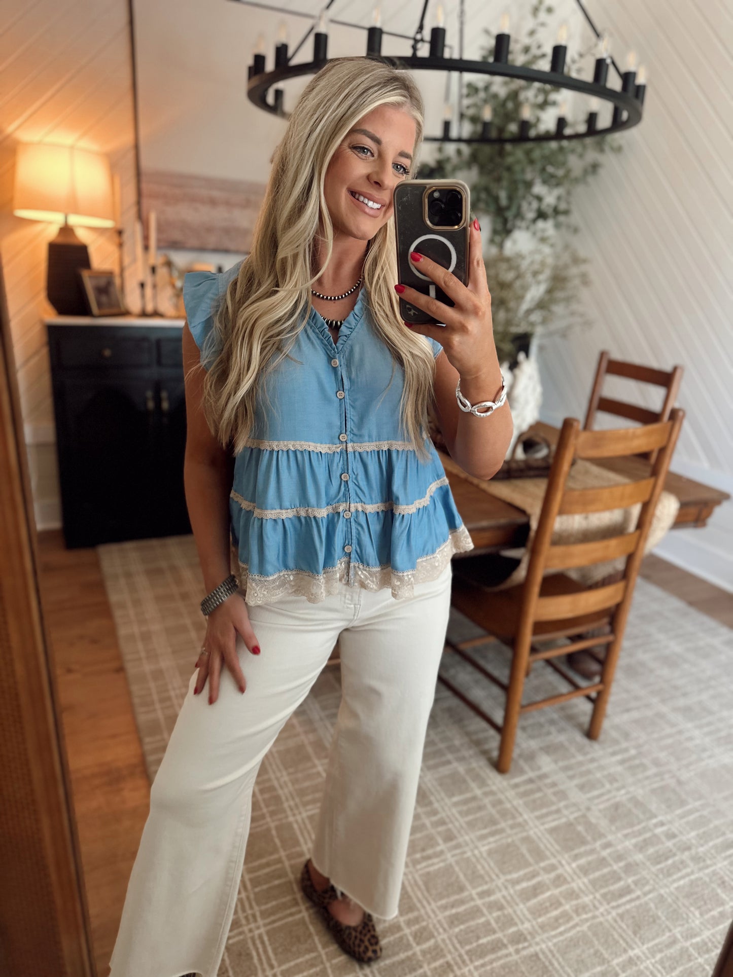 Llano Lace Top*DENIM