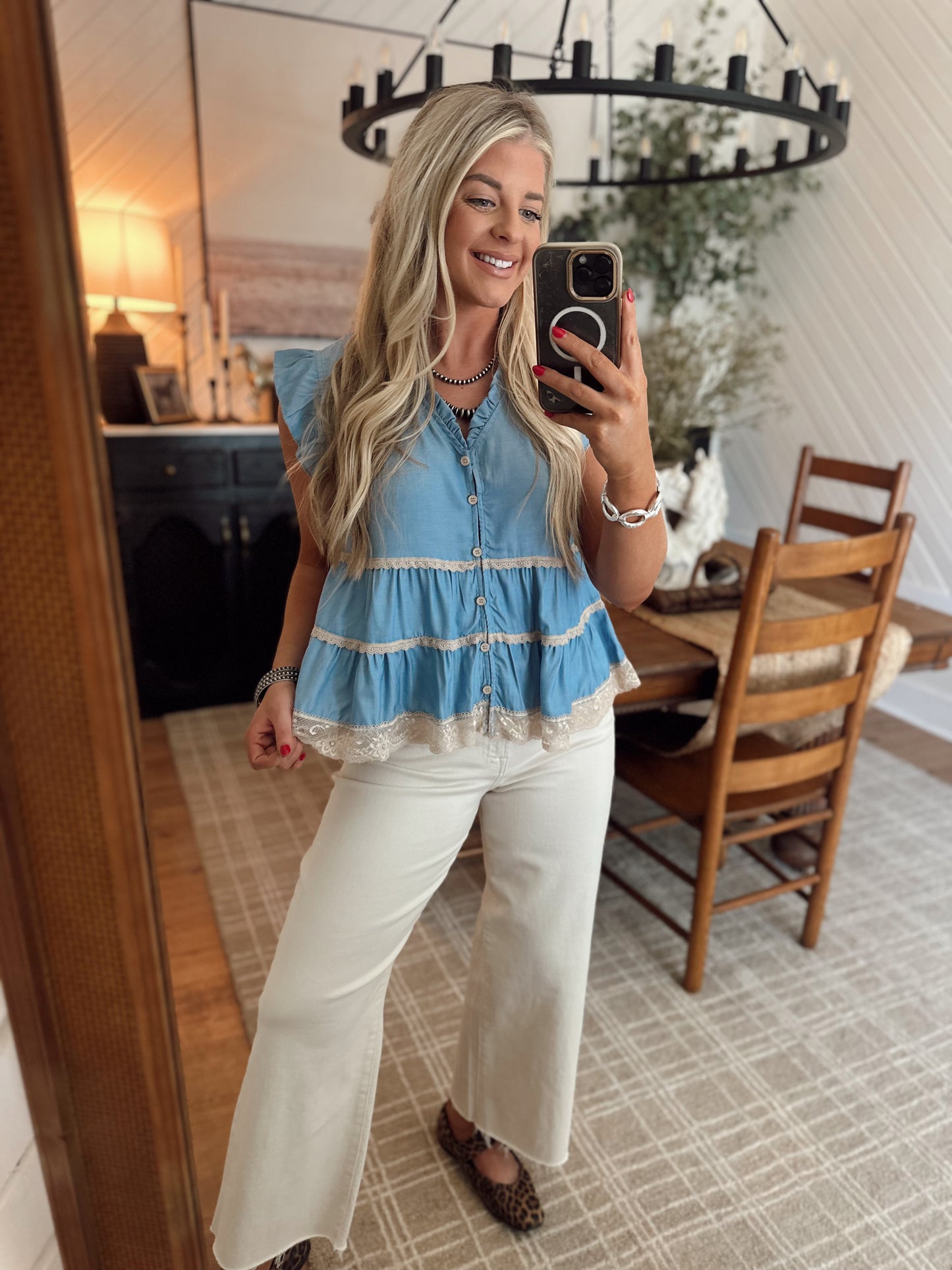 Llano Lace Top*DENIM