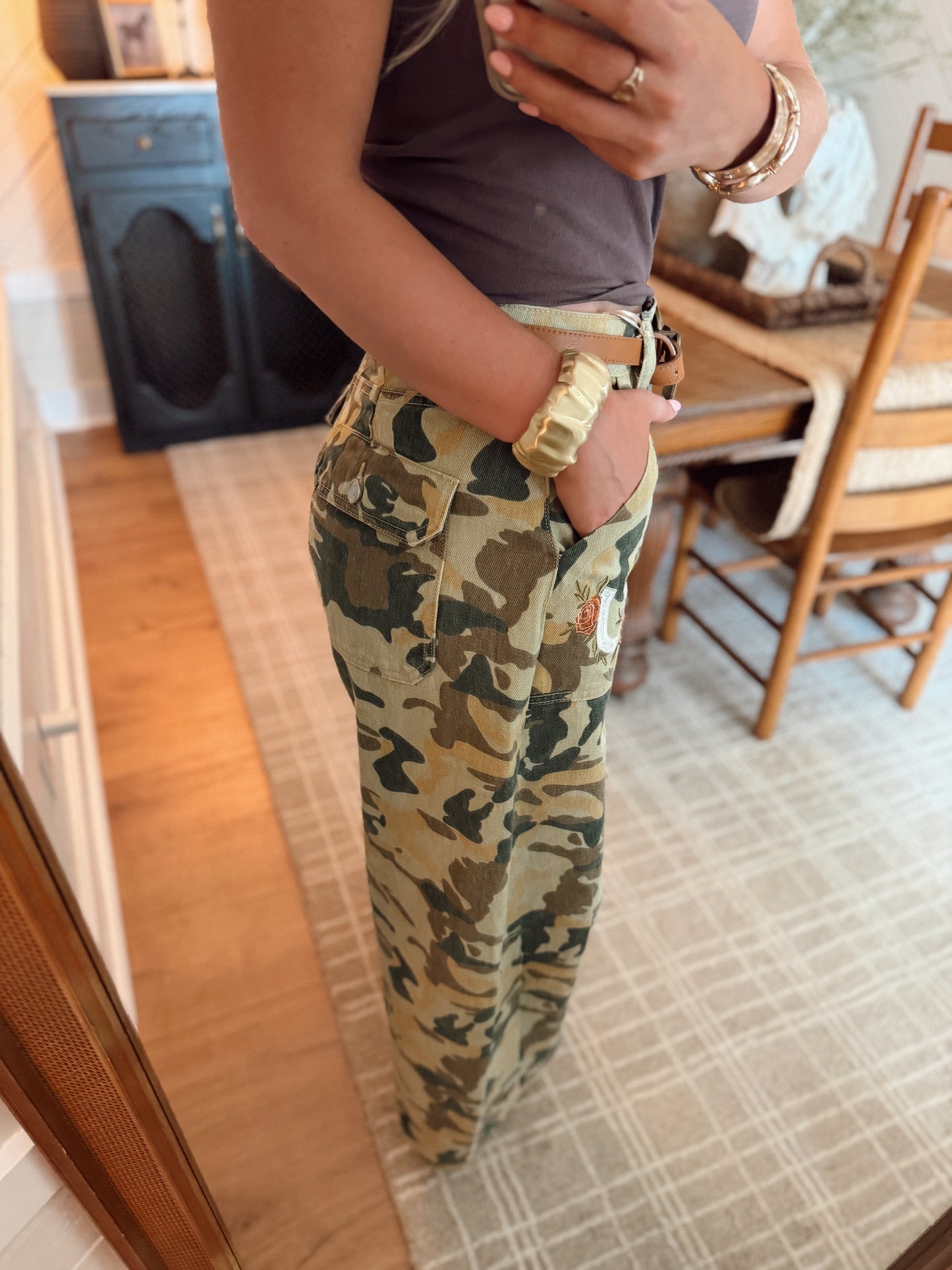 Wild Rose Camo Jean