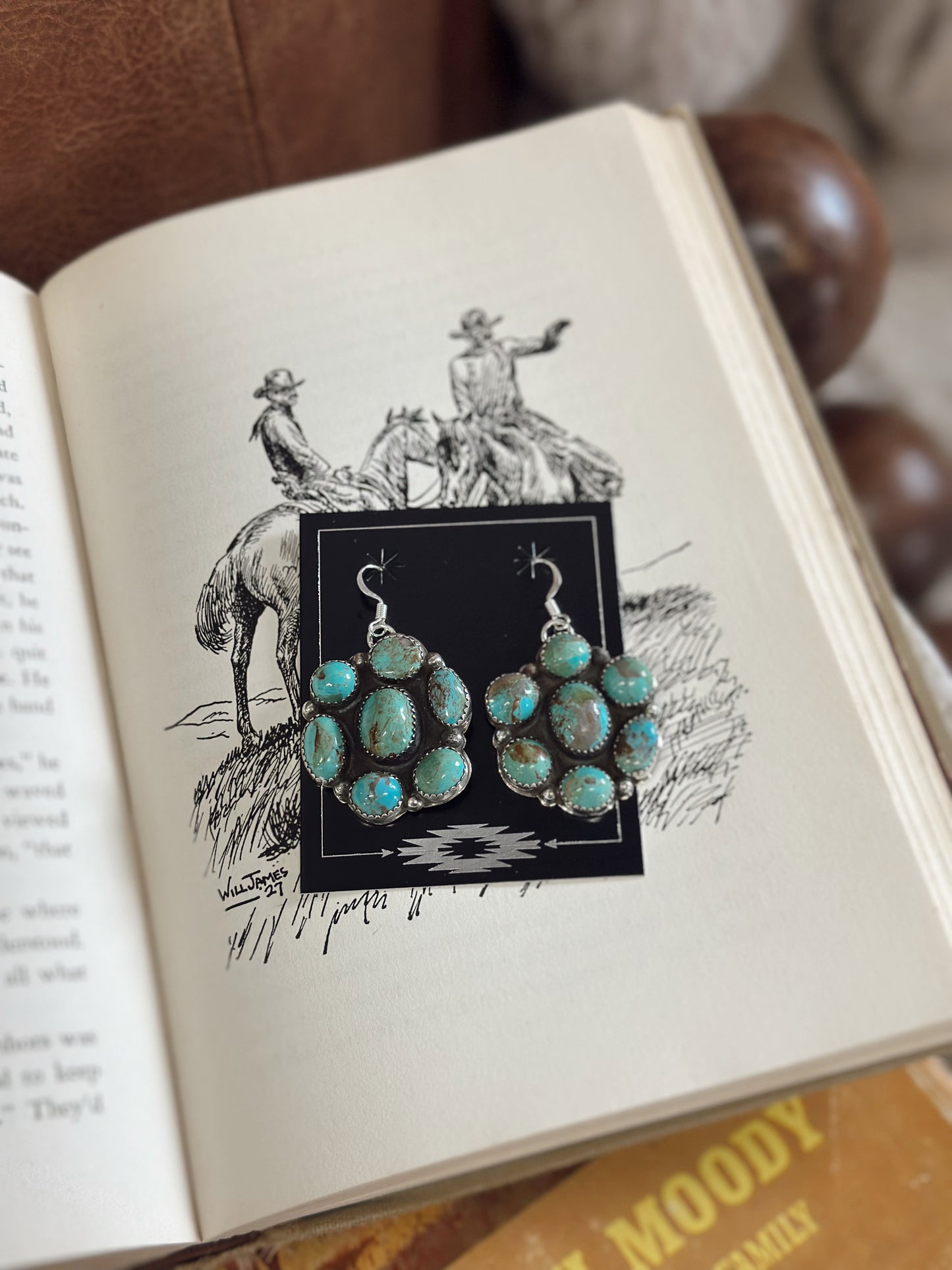 Sterling Silver Kingman Turquoise Earrings