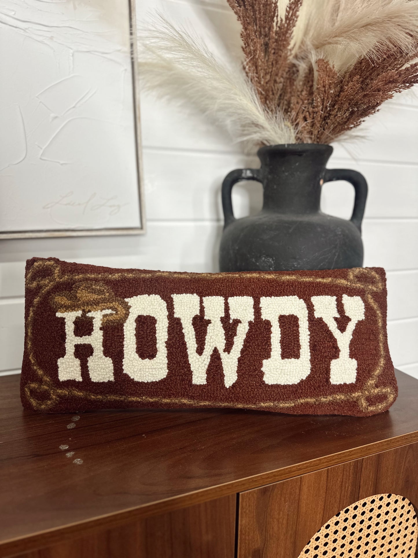 Howdy Cowboy Hook Pillow
