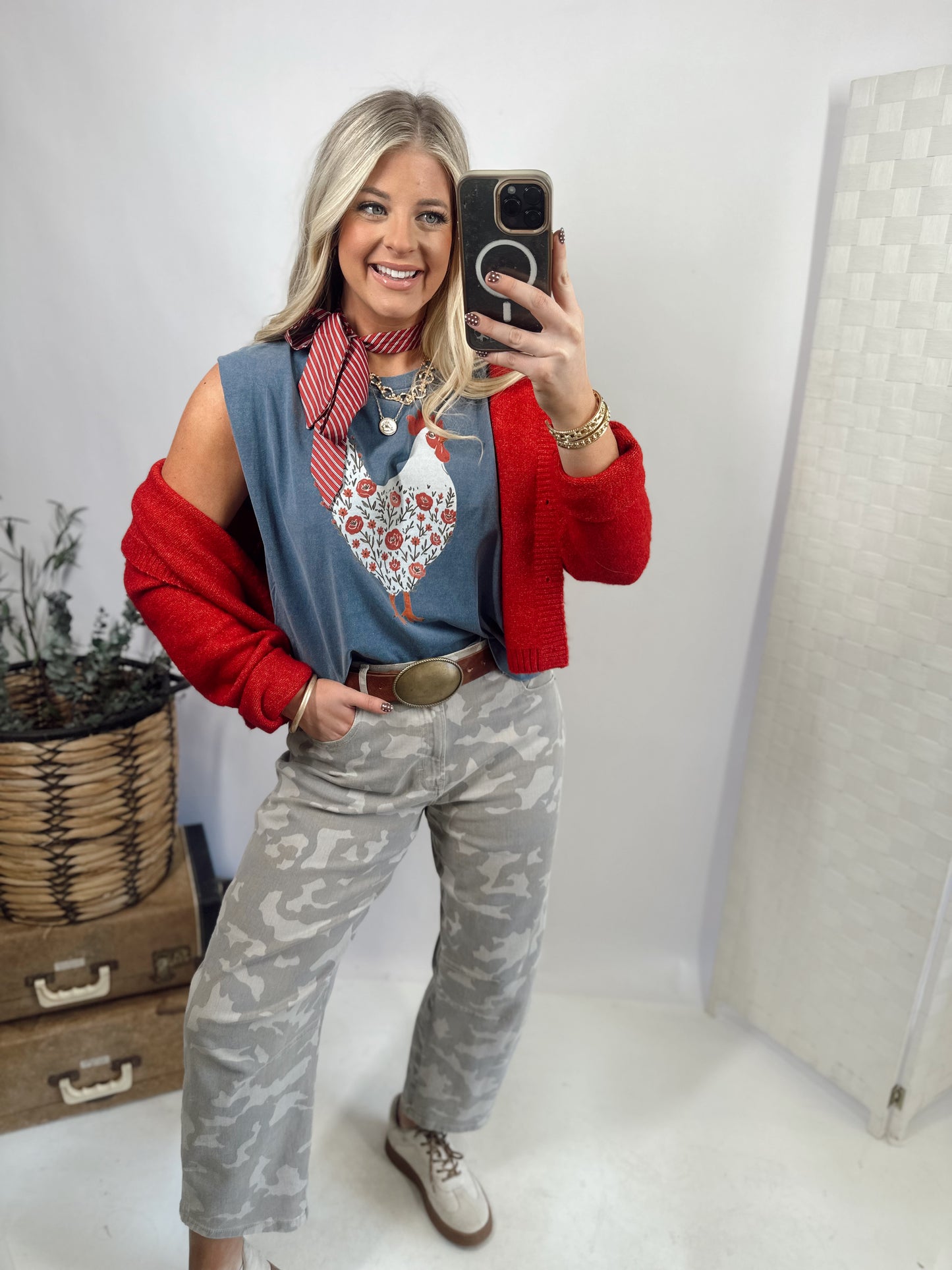 The Floral Chicken Graphic Tee