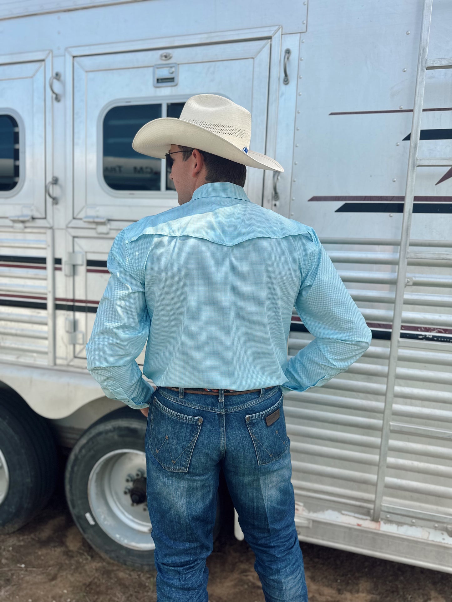 The True Grit RangeVent Performance Shirt- Blue Check