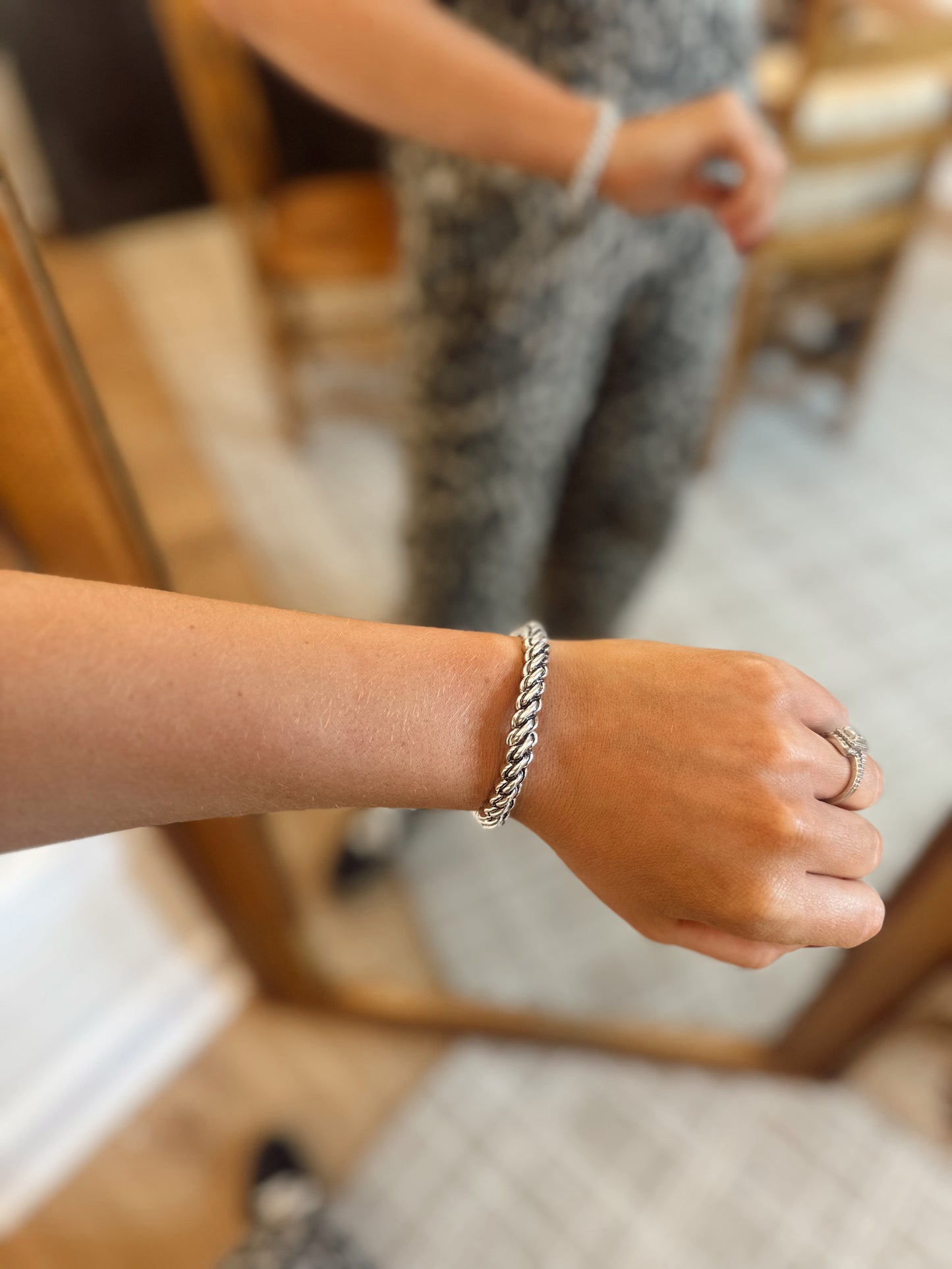 Tallie Twisted Silver Bracelet Small