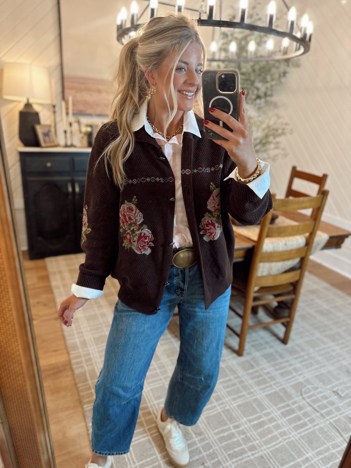 Nana's Rose Garden Sweater