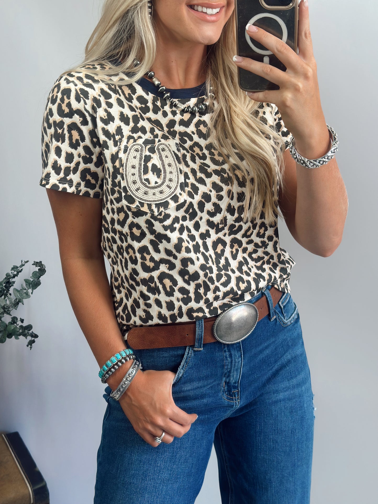Lucky Lizzy Leoprad Tee