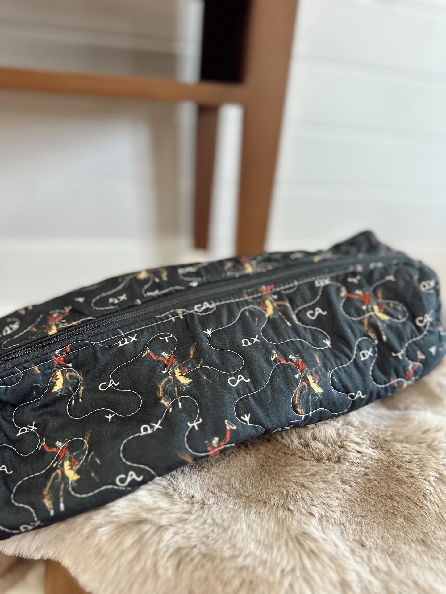 Lazy J Black Quilted Hot Tools Bag