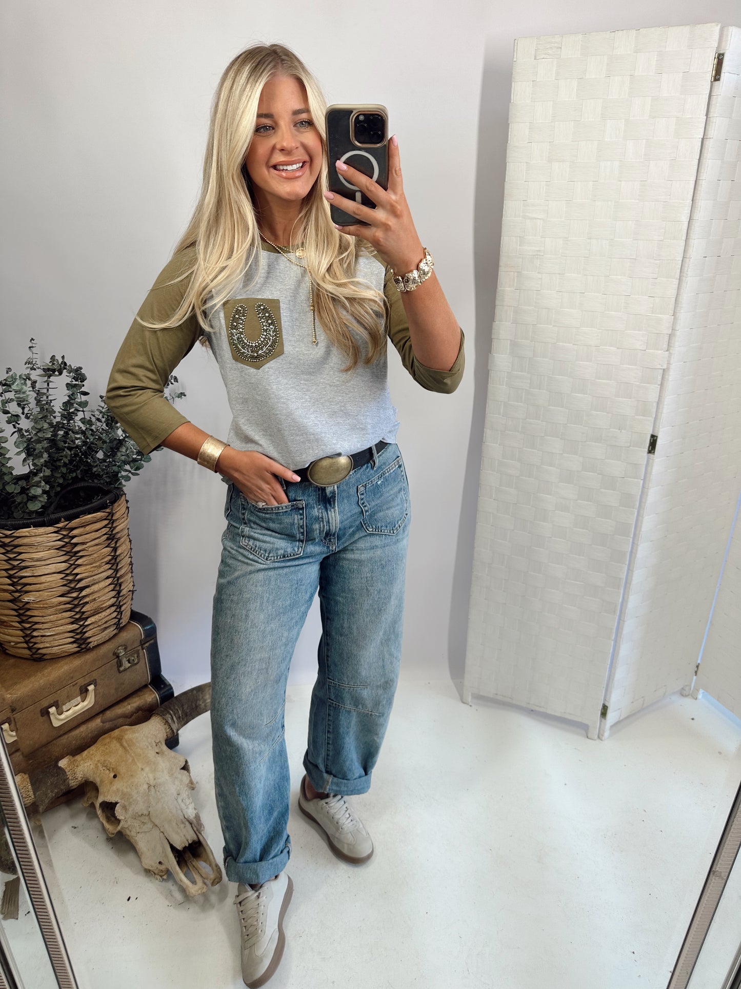 Lucky Lizzy Baseball Tee