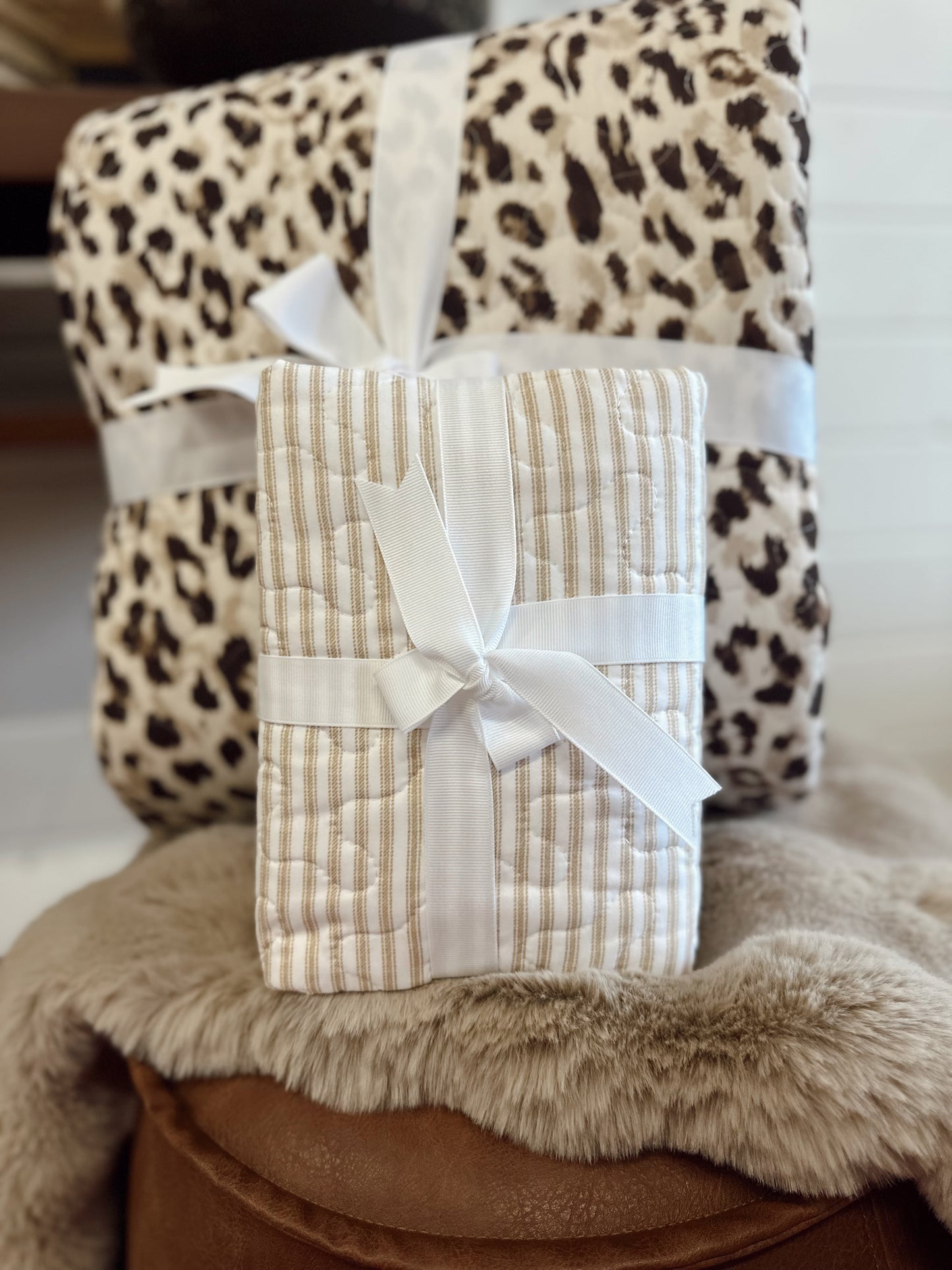 Ticking Stripe Brown Euro Sham