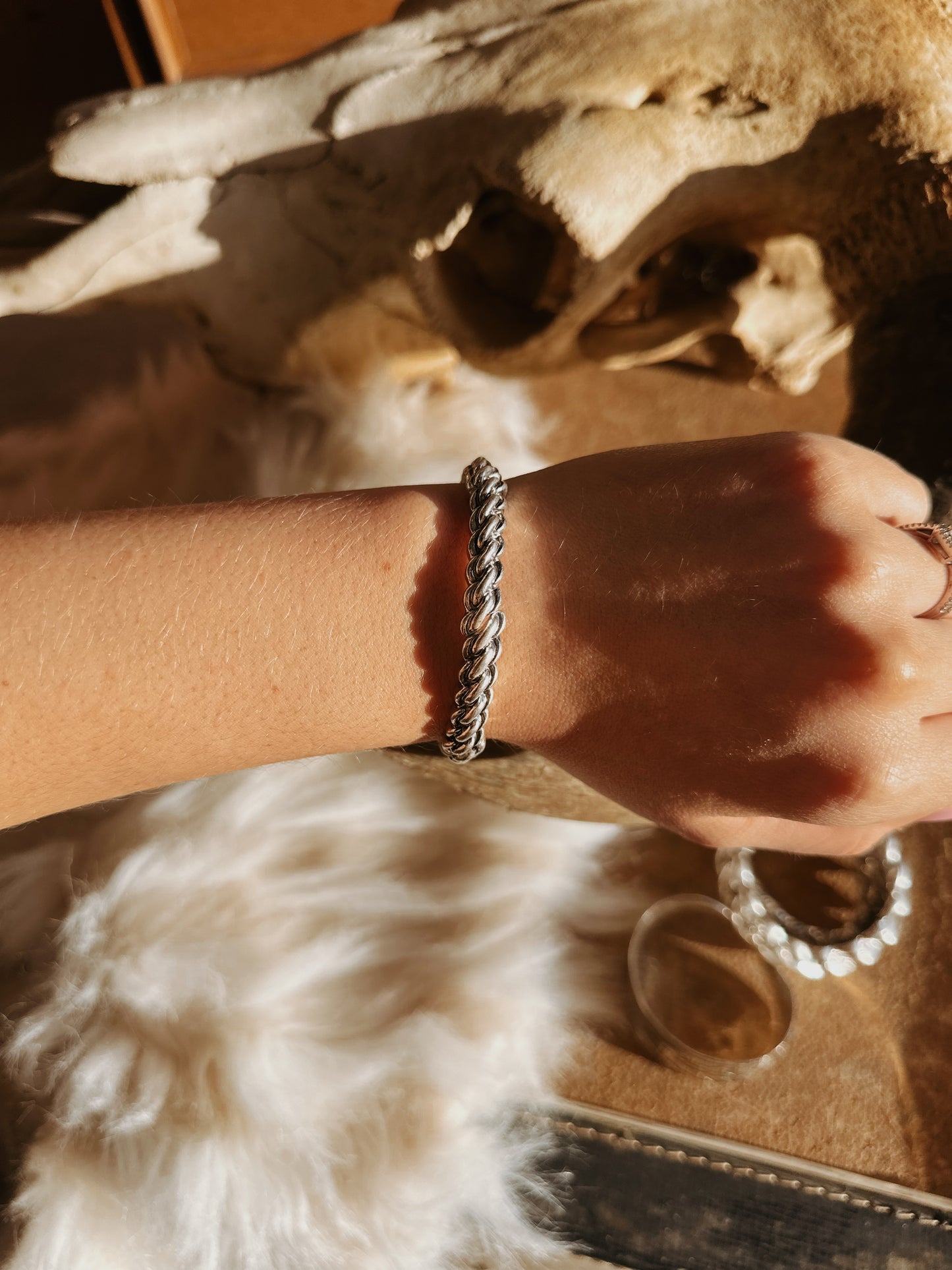 Tallie Twisted Silver Bracelet Small