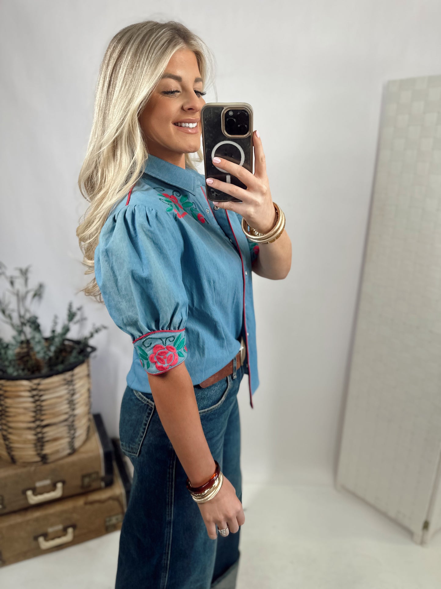 Loretta Denim Top