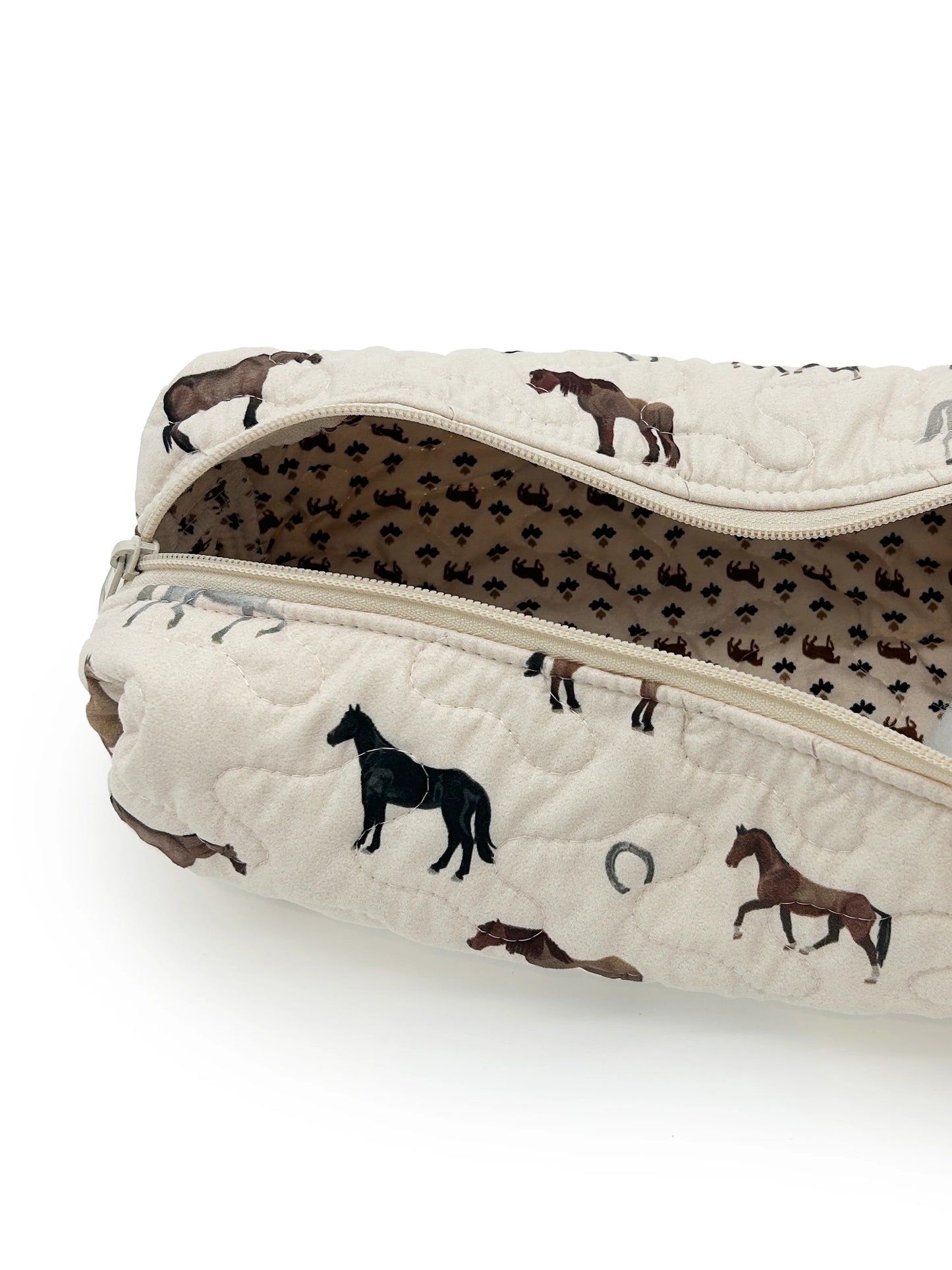 Meadow Herd Linen Quilted Hot Tools Bag