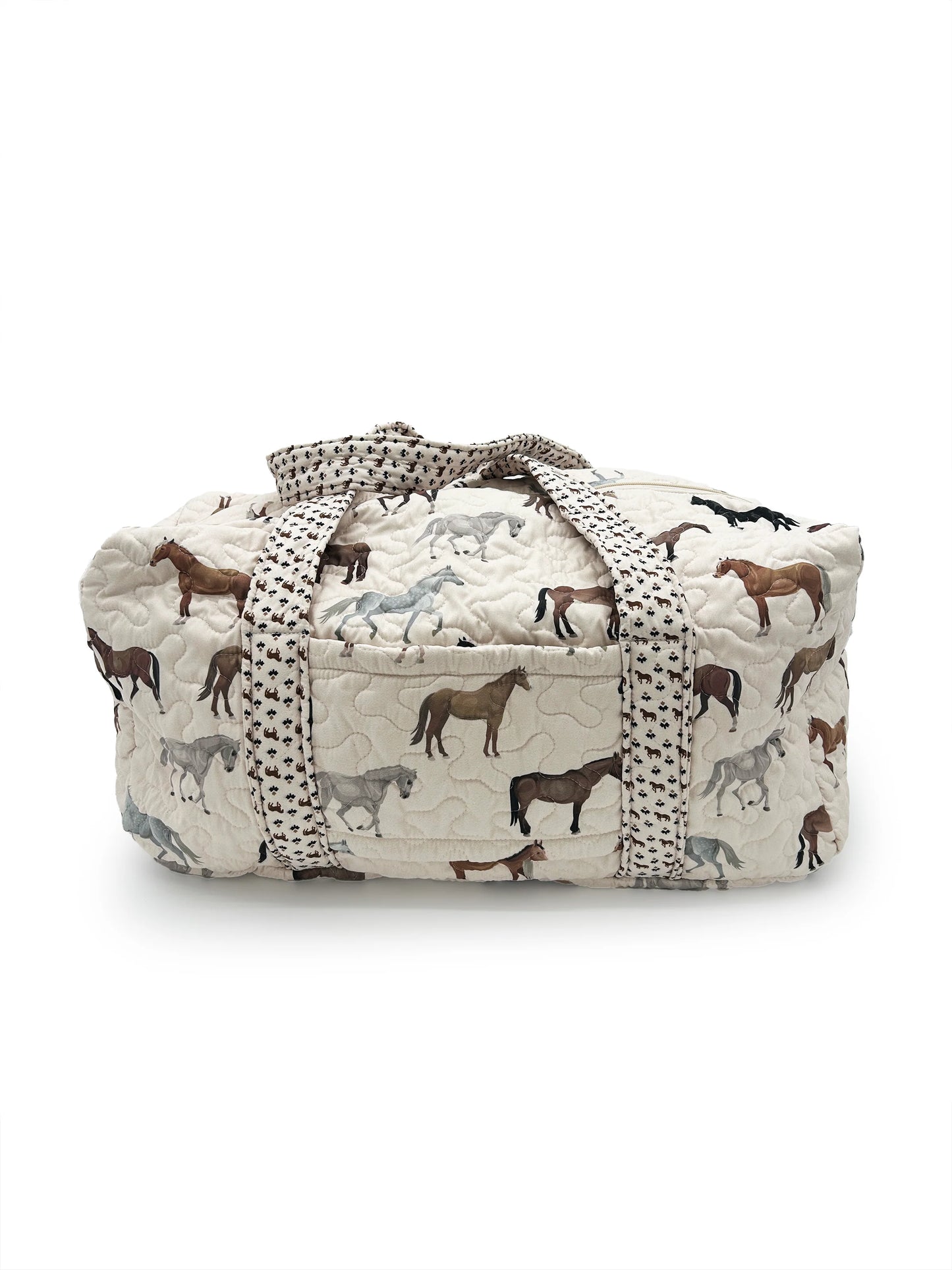 Meadow Herd Linen Quilted Duffle Bag