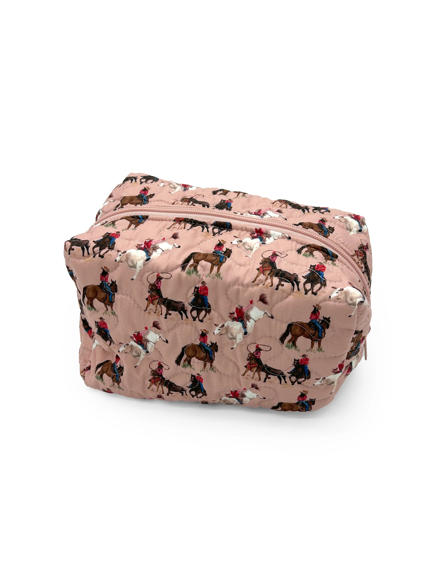 Roselynn Rose Quilted Large Makeup Bag