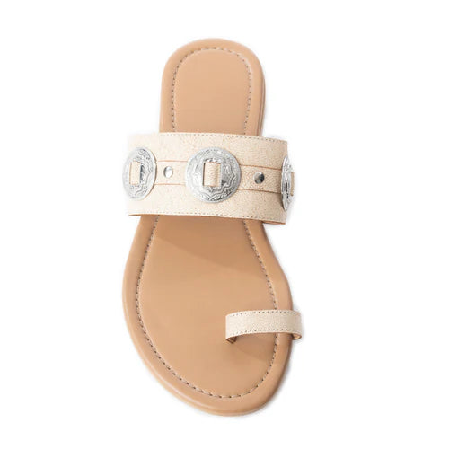 Sagebrush Concho Sandals In Cream
