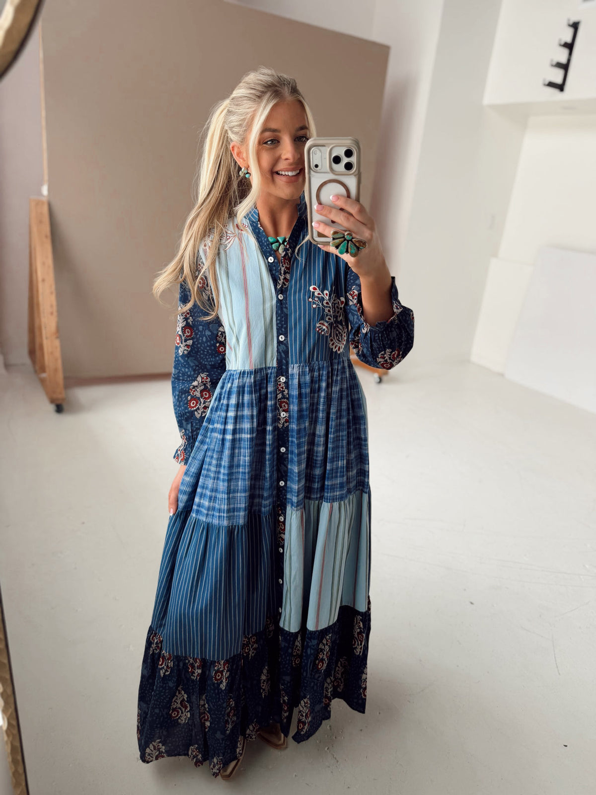 Montana Maxi Dress- Denim
