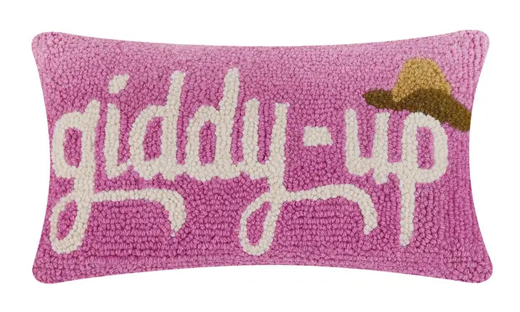 Giddy - Up Hooked Pillow