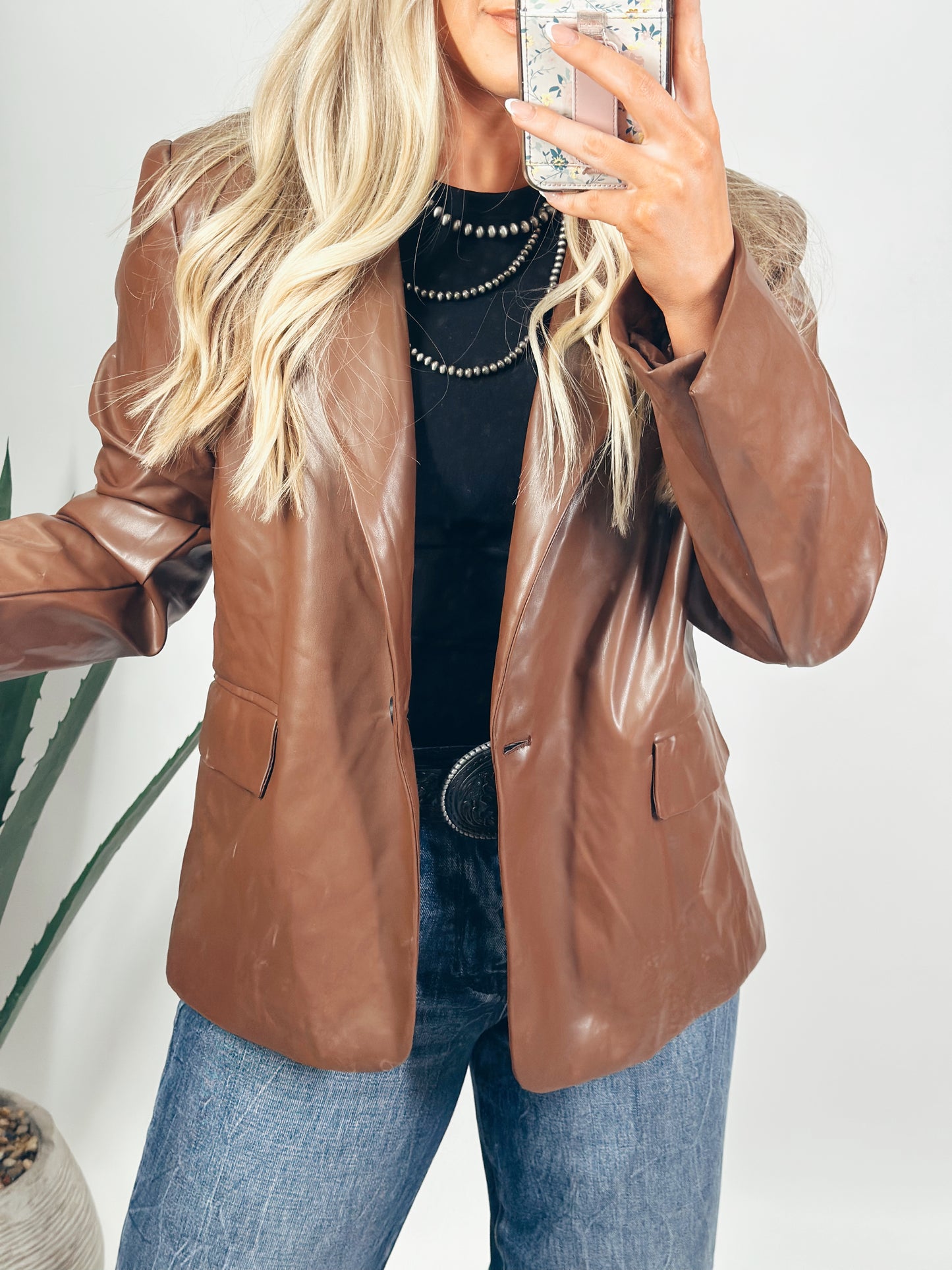 Dakota Leather Blazer