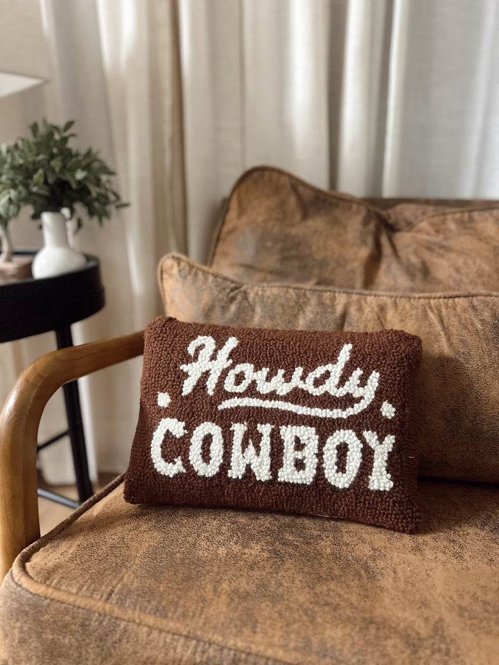 Howdy Cowboy Hook Pillow