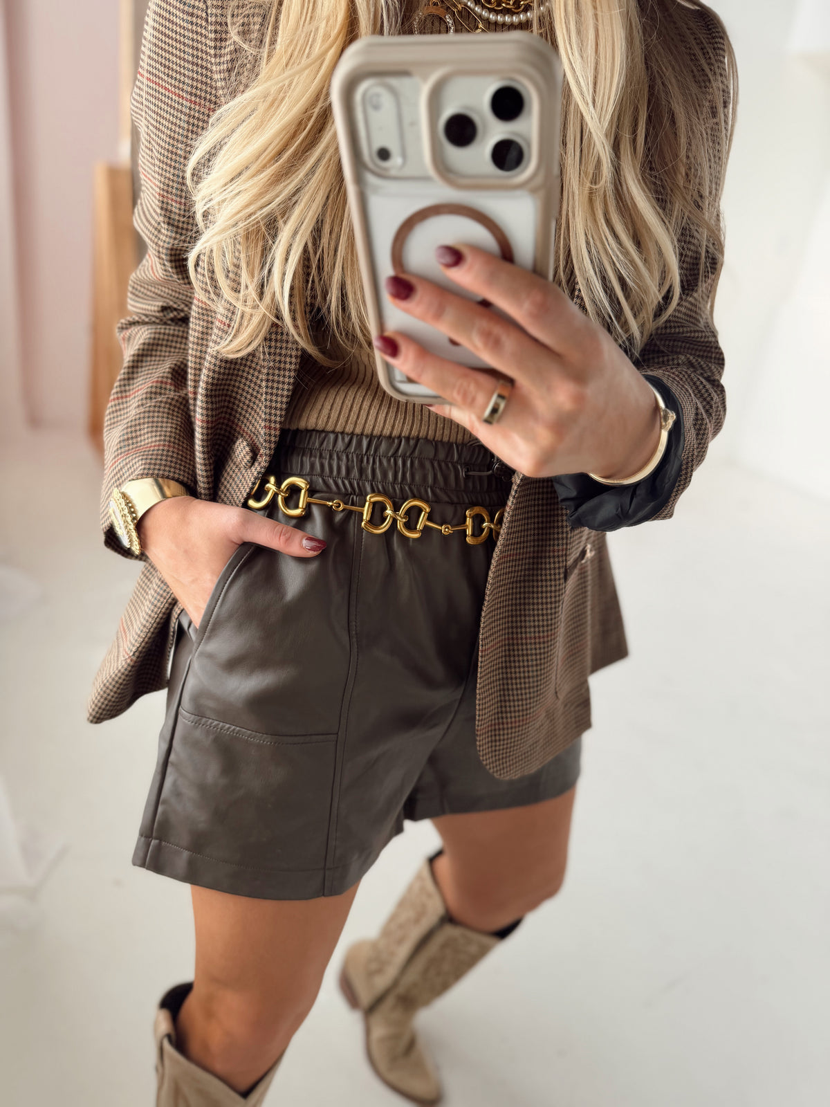Lucy Leather Shorts