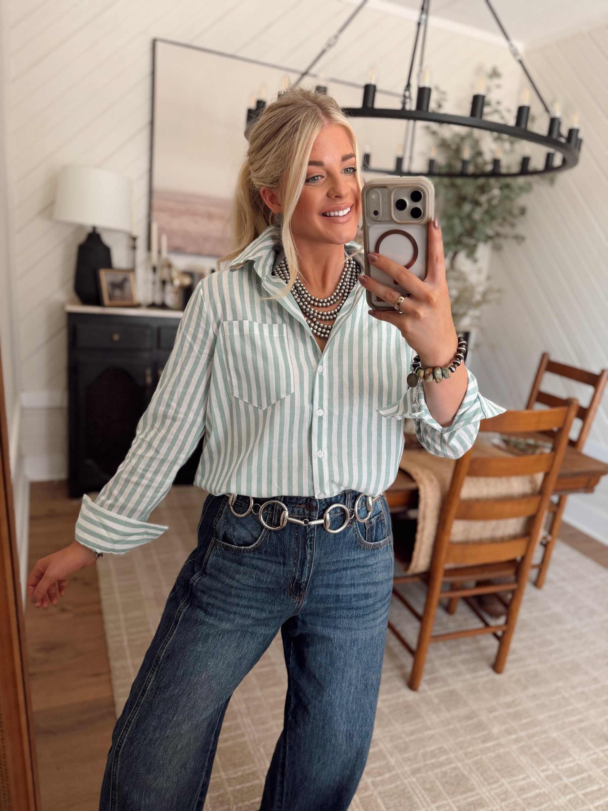 Sonny Striped Top *Sage