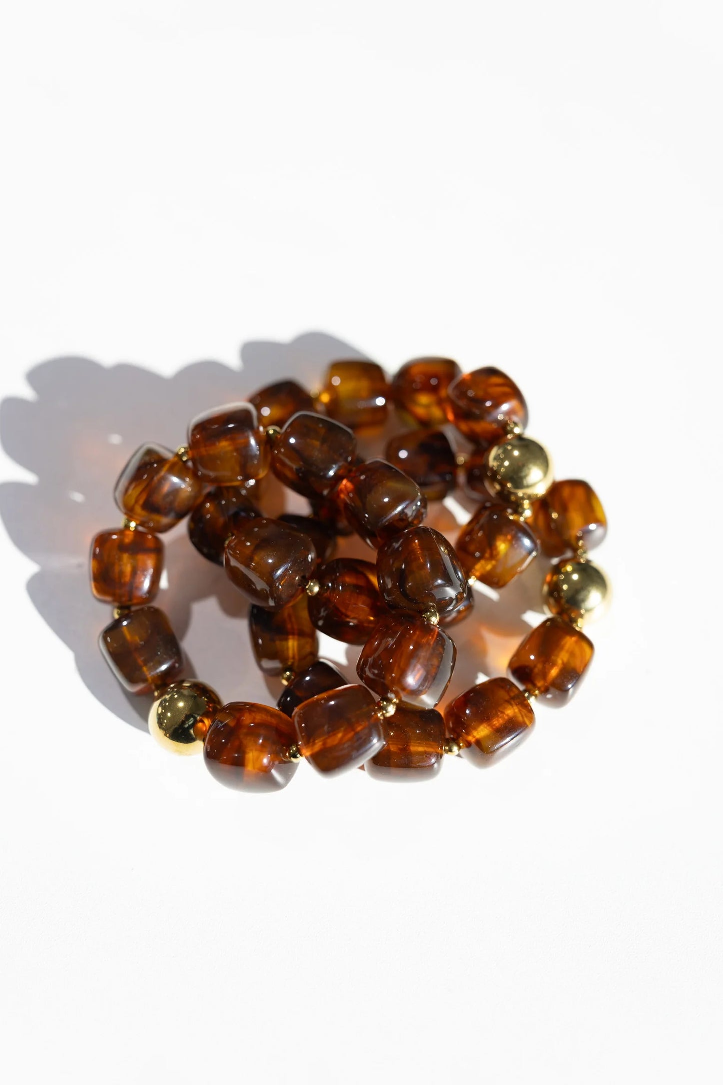 Paloma Chunky Beaded Bracelet - Tortoise