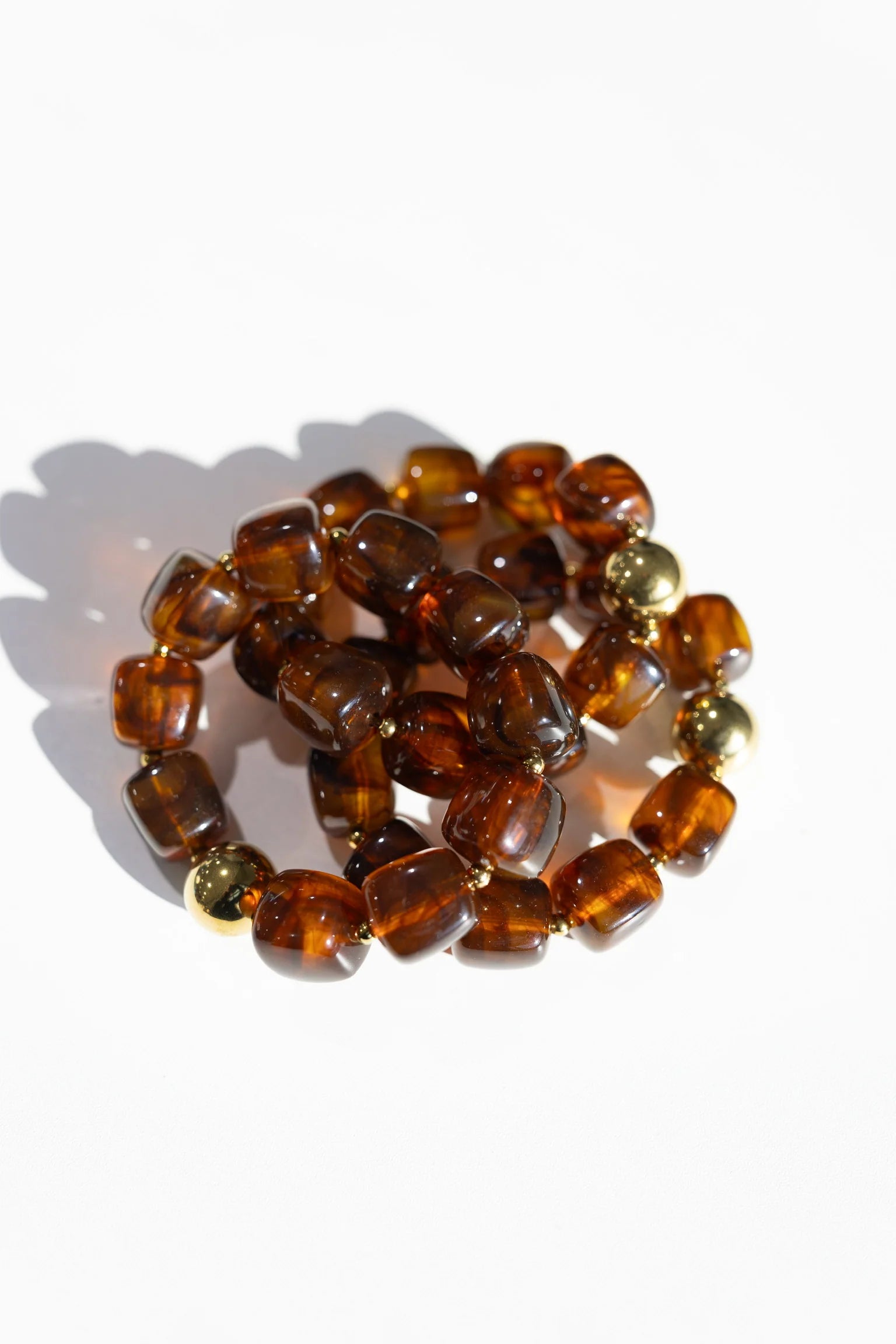Paloma Chunky Beaded Bracelet - Tortoise