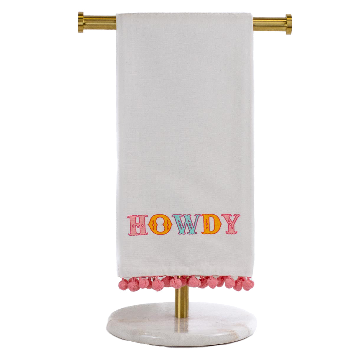 Howdy Friends Pom Pom Hand Towel