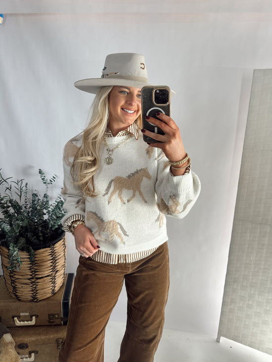 Galloping Horses Sweater