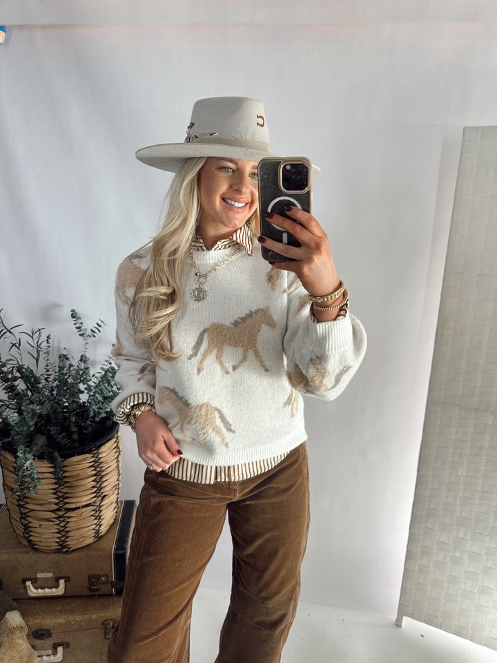 Galloping Horses Sweater